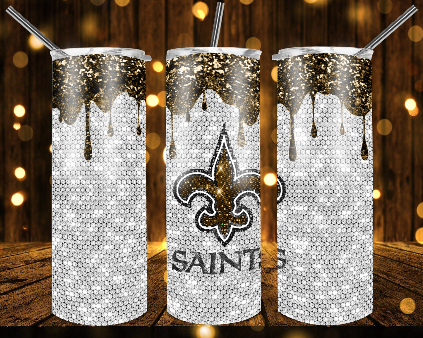 Raiders Football Glitter 20 oz Custom Sublimation Tumbler Stainless Steel # 1