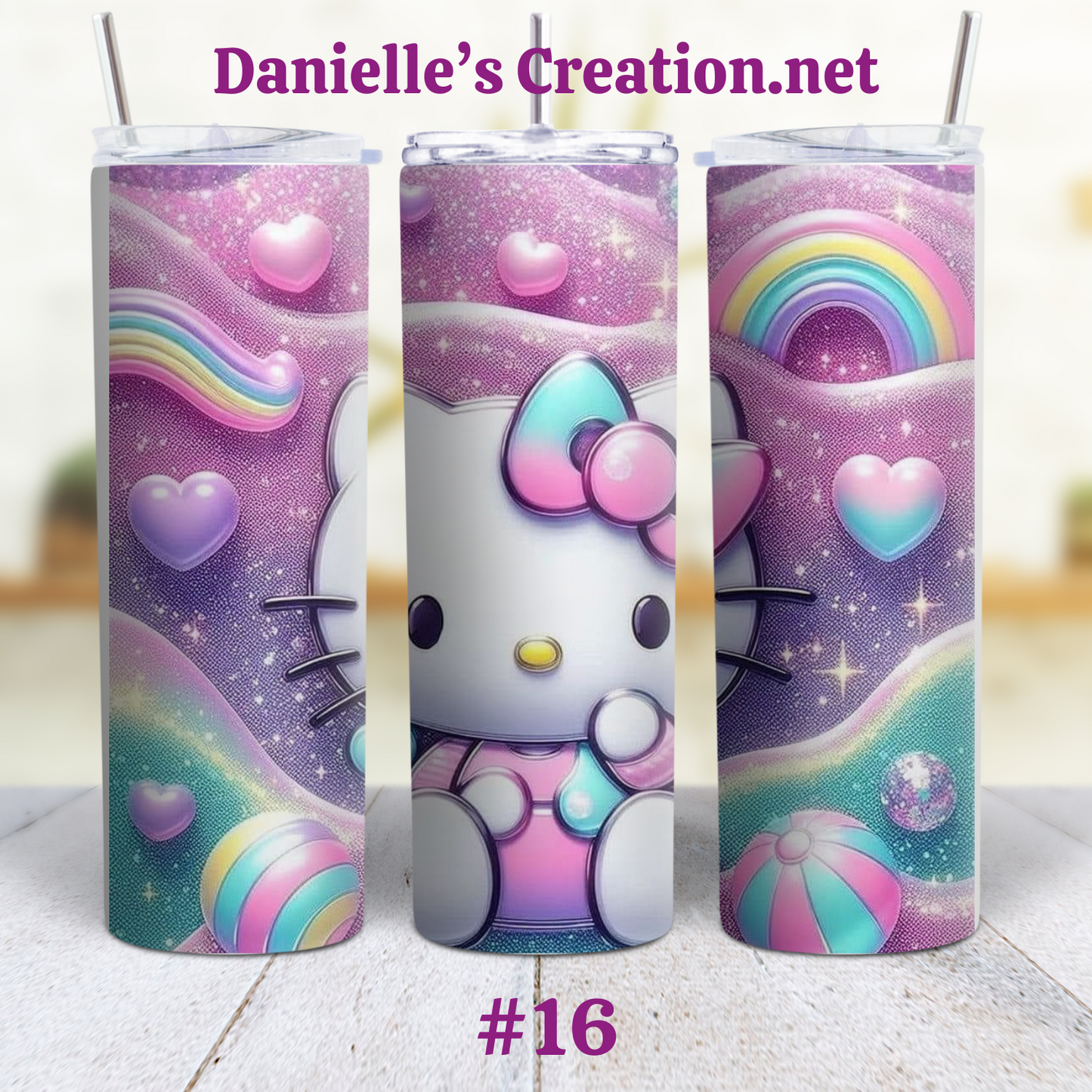 Hello Kitty 20 oz Custom Sublimation Tumbler Stainless Steel 17