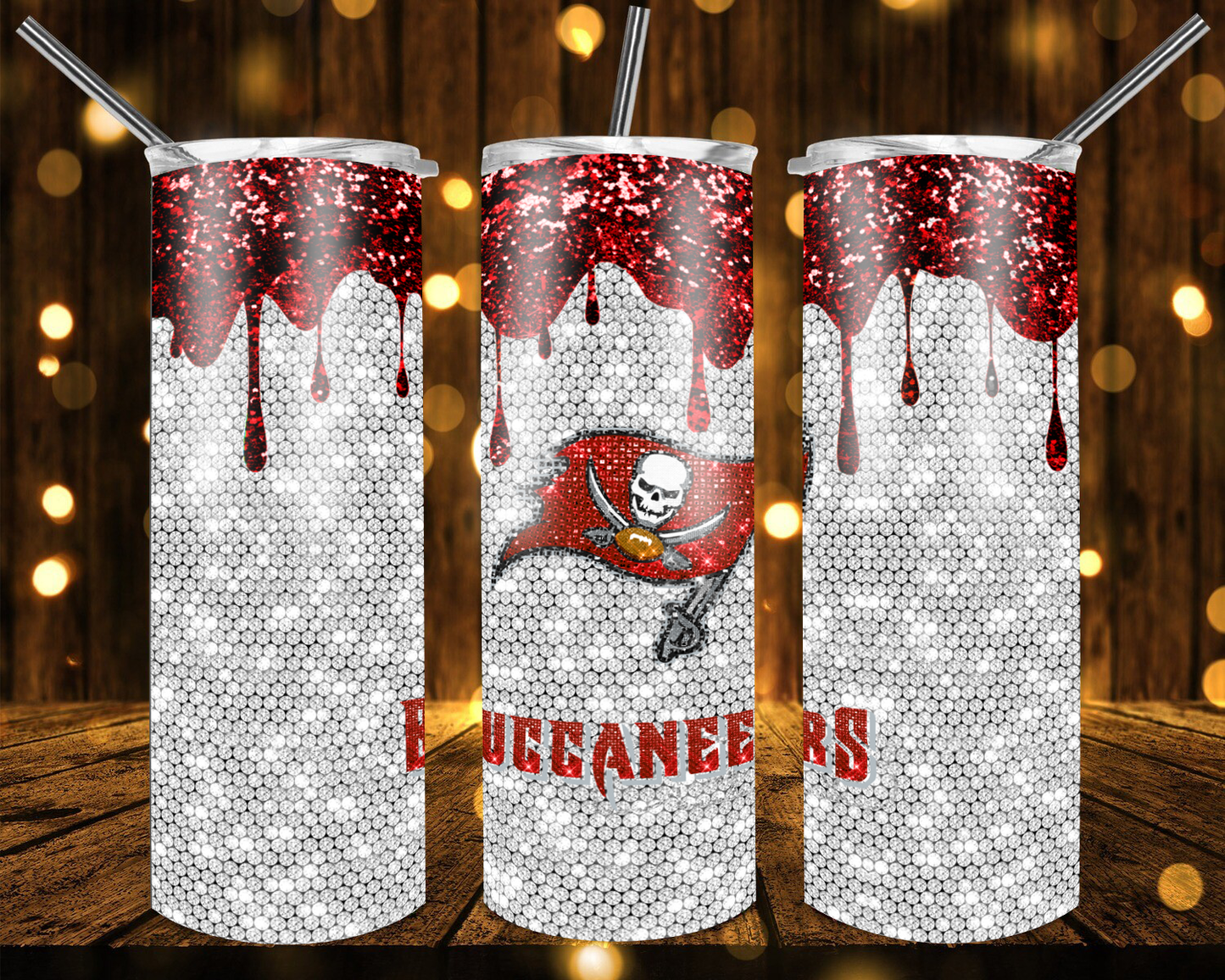 Colts Football Glitter 20 oz Custom Sublimation Tumbler Stainless Steel # 18