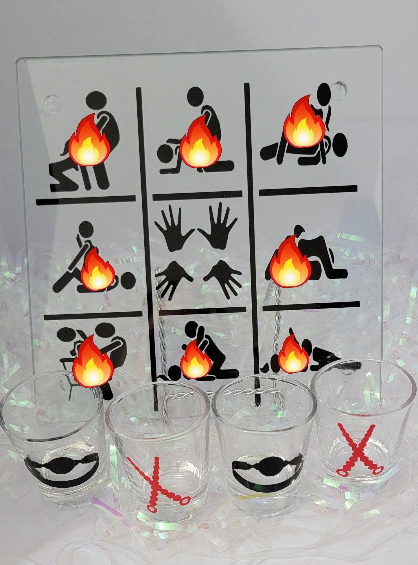 Kinky Tic Tac Toe 2 / Adult Couple Game/ Drinking Game set/ Dice Game/ Party Game/ Adult Drinking Game