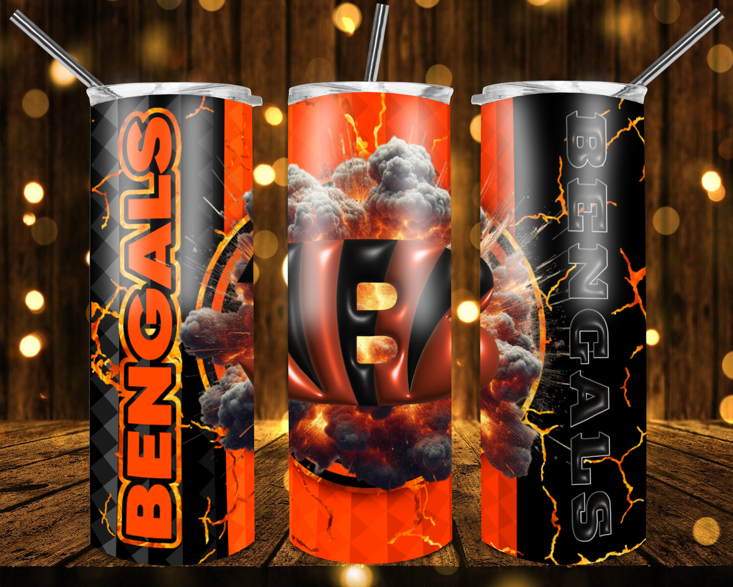 Lions Football 3D 20 oz Custom Sublimation Tumbler Stainless Steel # 21