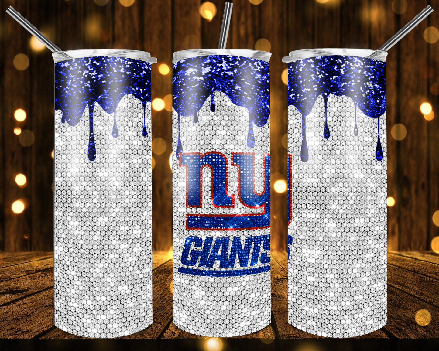 Football Glitter 20 oz Custom Sublimation Tumbler Stainless Steel # 22
