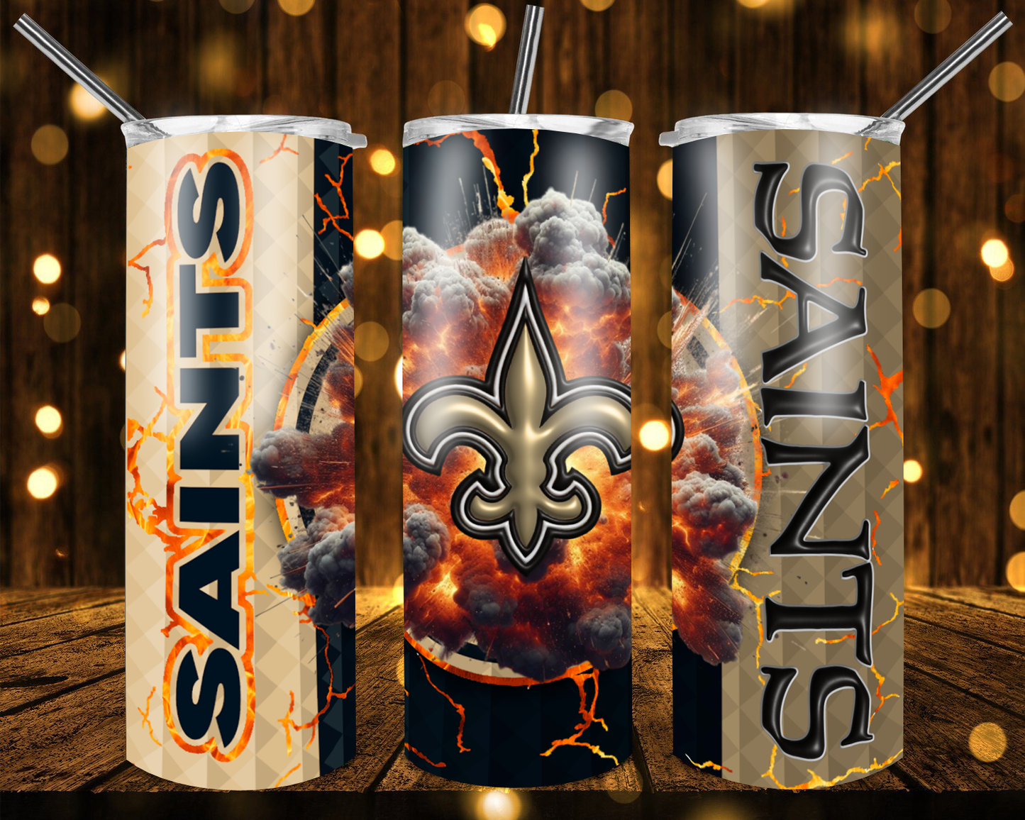 Broncos Football 3D 20 oz Custom Sublimation Tumbler Stainless Steel # 25
