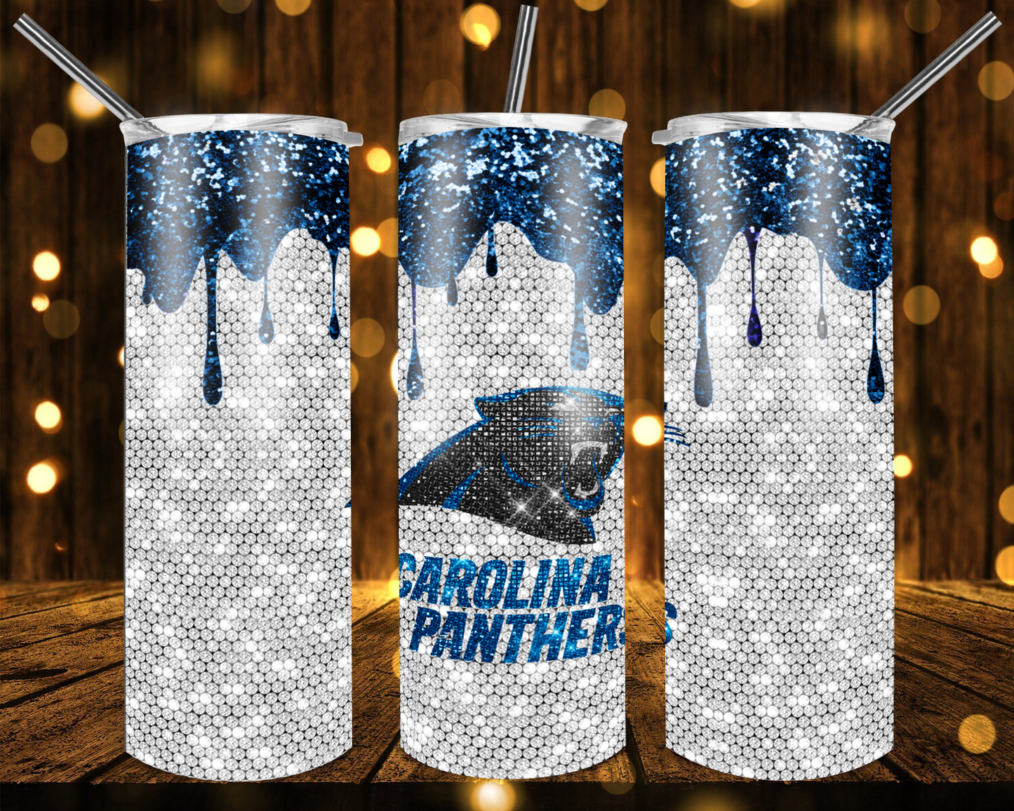 Falcons Football Glitter 20 oz Custom Sublimation Tumbler Stainless Steel# 32