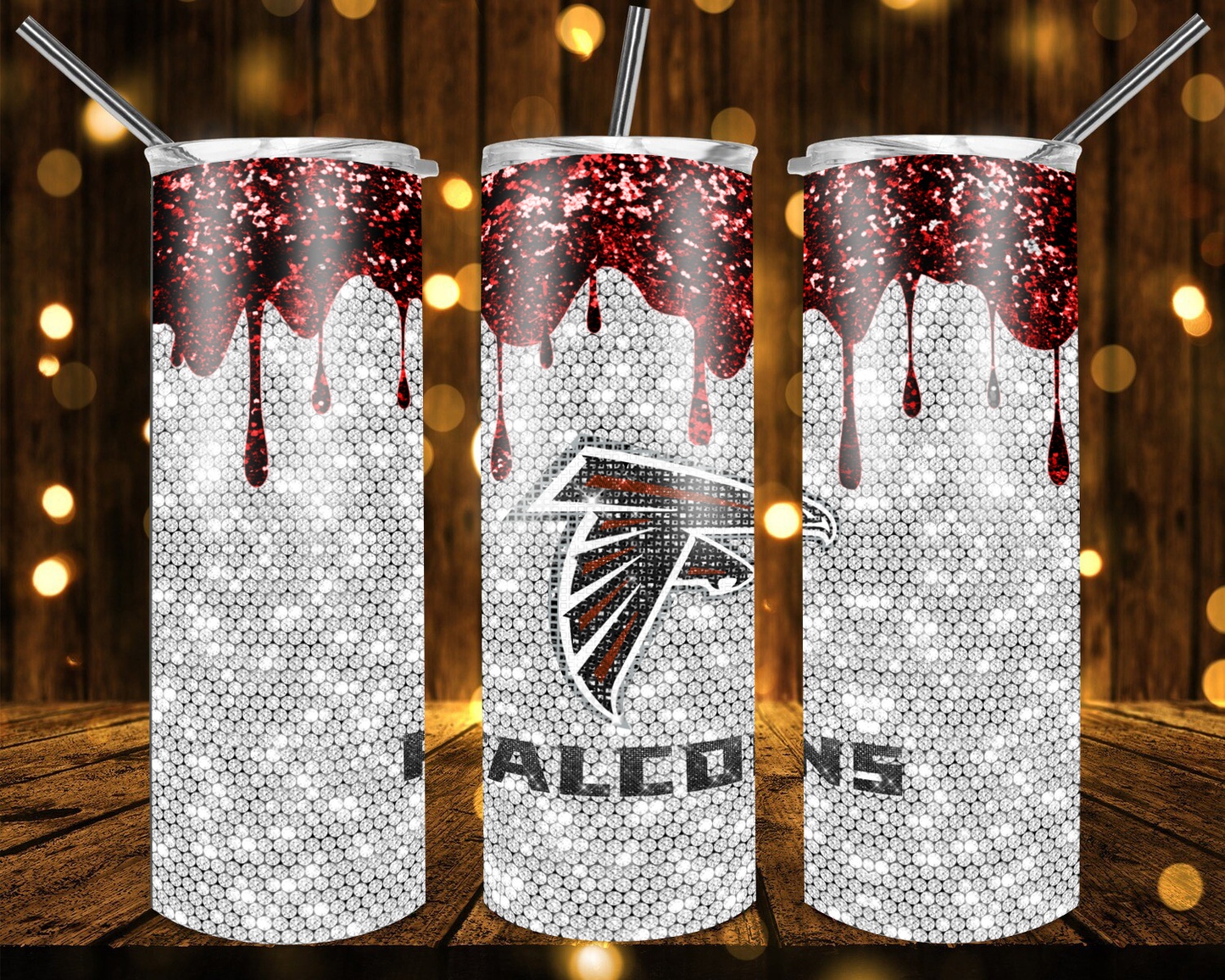 Buccaneers Football Glitter 20 oz Custom Sublimation Tumbler Stainless Steel# 17