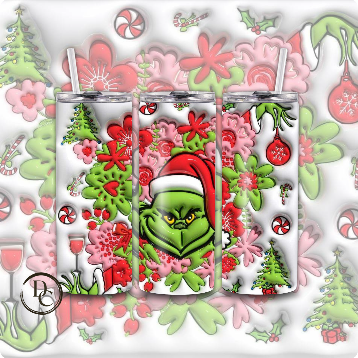 Sweet Grinchmas Christmas 20 oz Custom Sublimation Tumbler Stainless Steel # 18