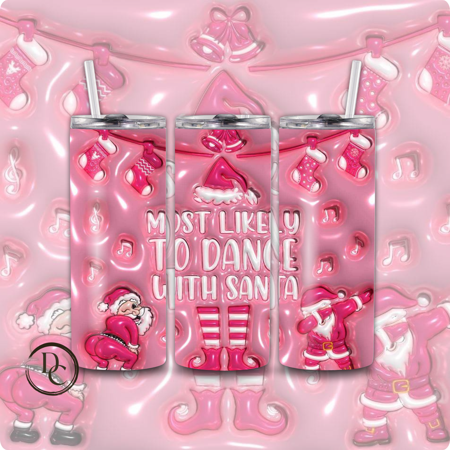 Christmas Vibes 20 oz Custom Sublimation Tumbler Stainless Steel #23