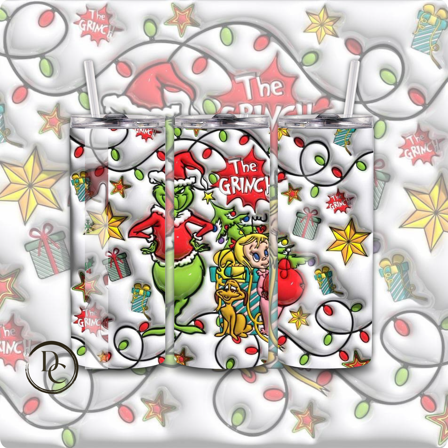 Who Ville Grinch Christmas 20 oz Custom Sublimation Tumbler Stainless Steel #27