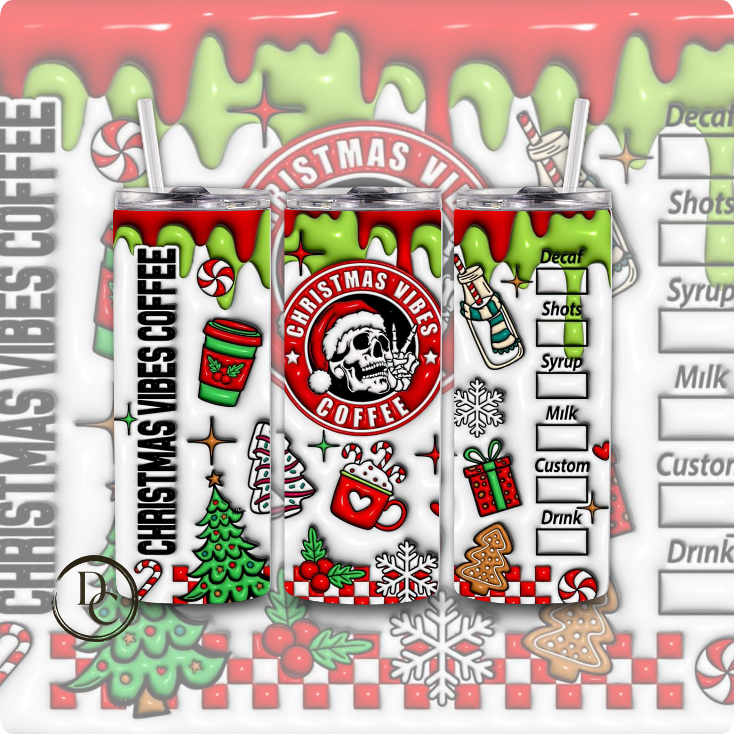 There's Some Ho's in this house Christmas 20 oz Custom Sublimation Tumbler Stainless Steel # 16