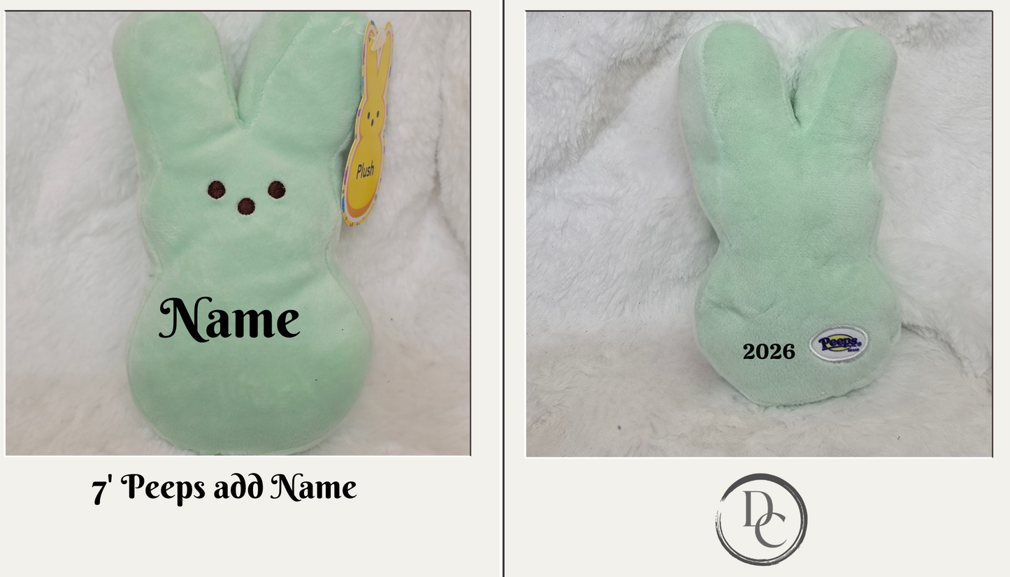 7" Yellow Peeps Plush Bunny Personalized with Name