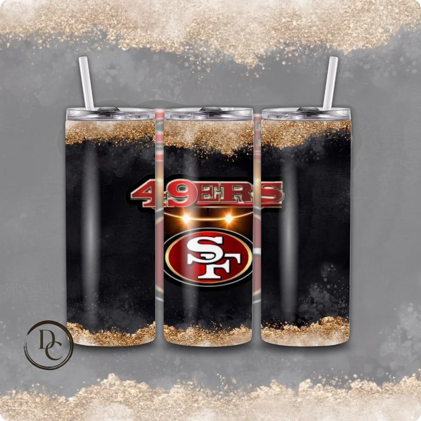 49 ers Football 20 oz Custom Sublimation Tumbler Stainless Steel