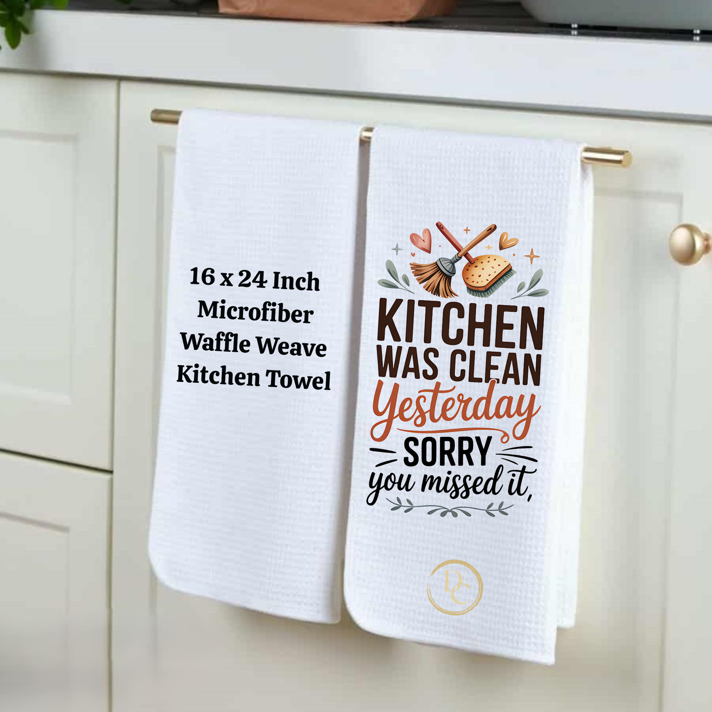 I only Have A Kitchen Because It Came with the House, Kitchen Towel Microfiber Waffle Weave