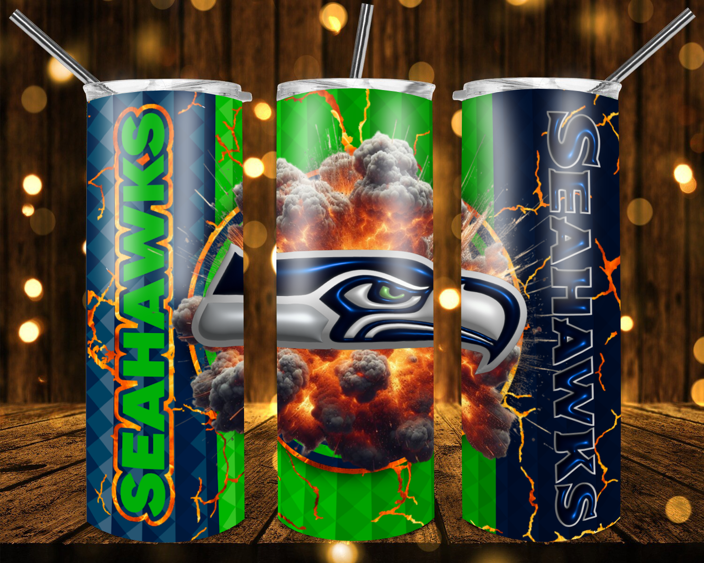 Dolphins Football 3D 20 oz Custom Sublimation Tumbler Stainless Steel# 10
