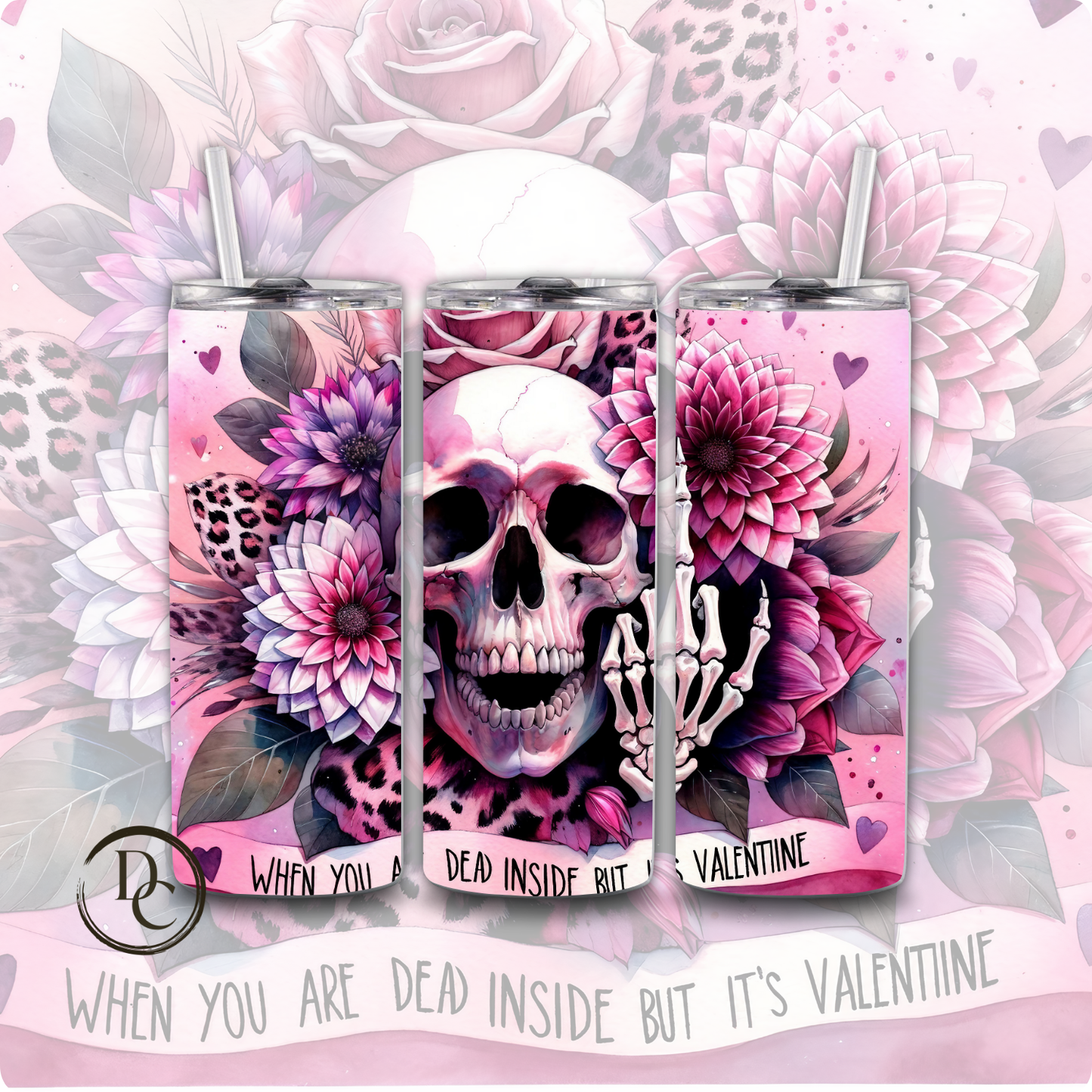 Chocolate I my Valentines Anti Valentines 20 oz Custom Sublimation Tumbler Stainless Steel 14