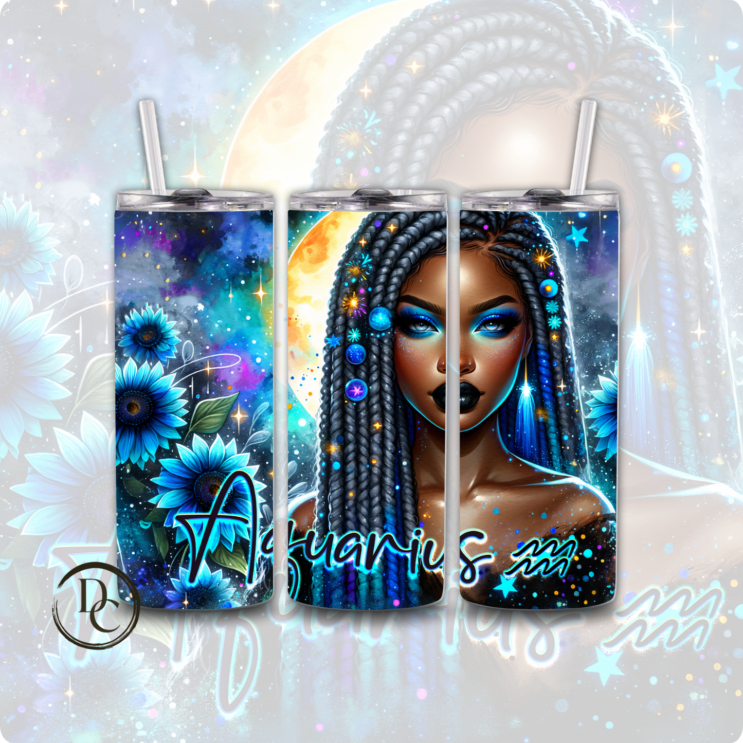 Taurus Zodiac African Women 20 oz Custom Sublimation Tumbler Stainless Steel