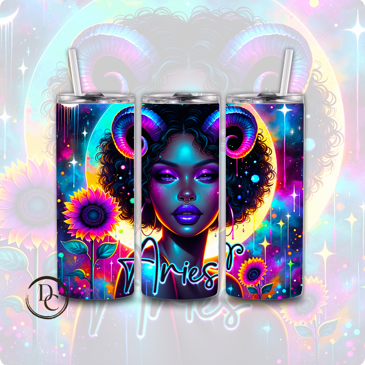 Taurus Zodiac African Women 20 oz Custom Sublimation Tumbler Stainless Steel
