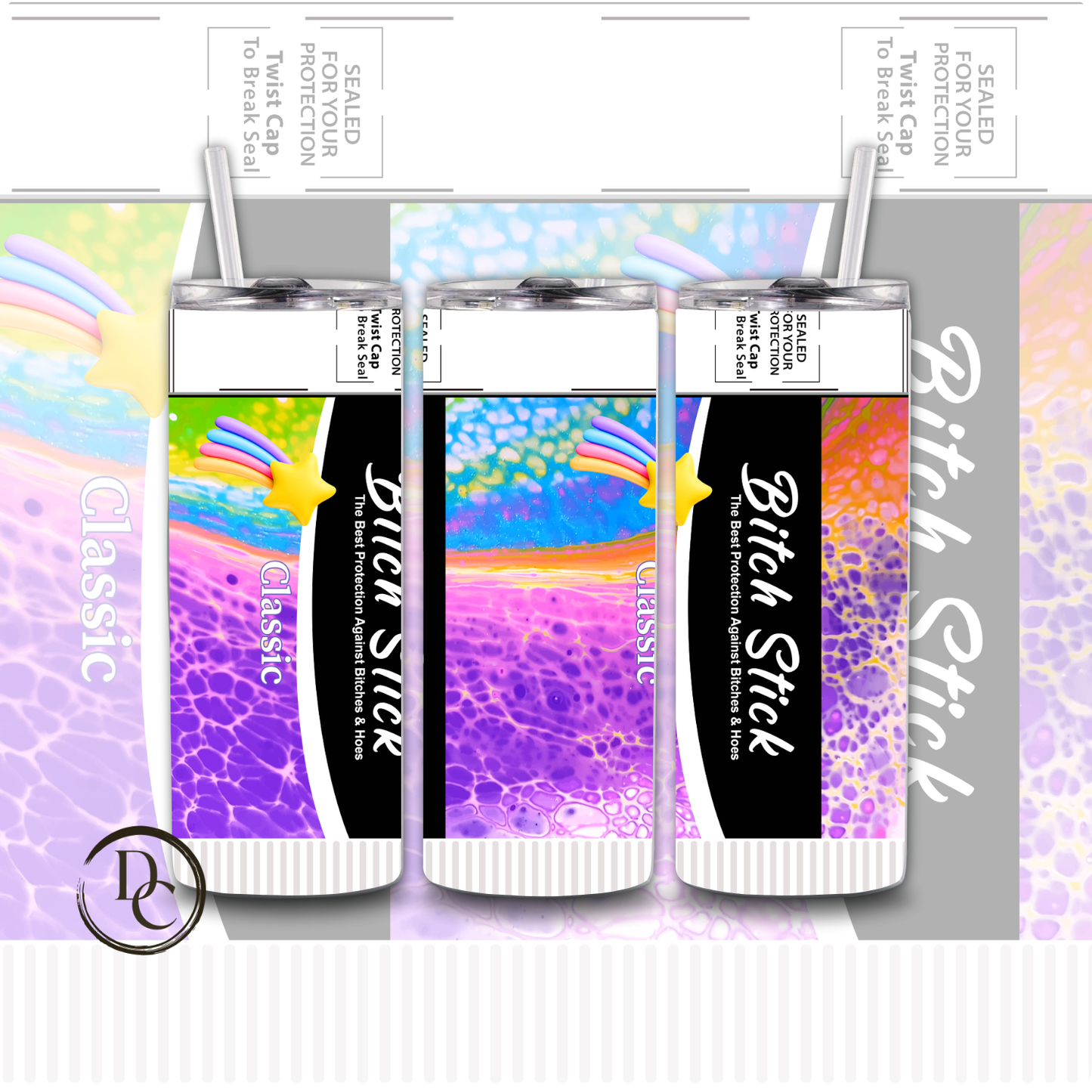 Bitch Stick 20 oz Custom Sublimation Tumbler Stainless Steel 17