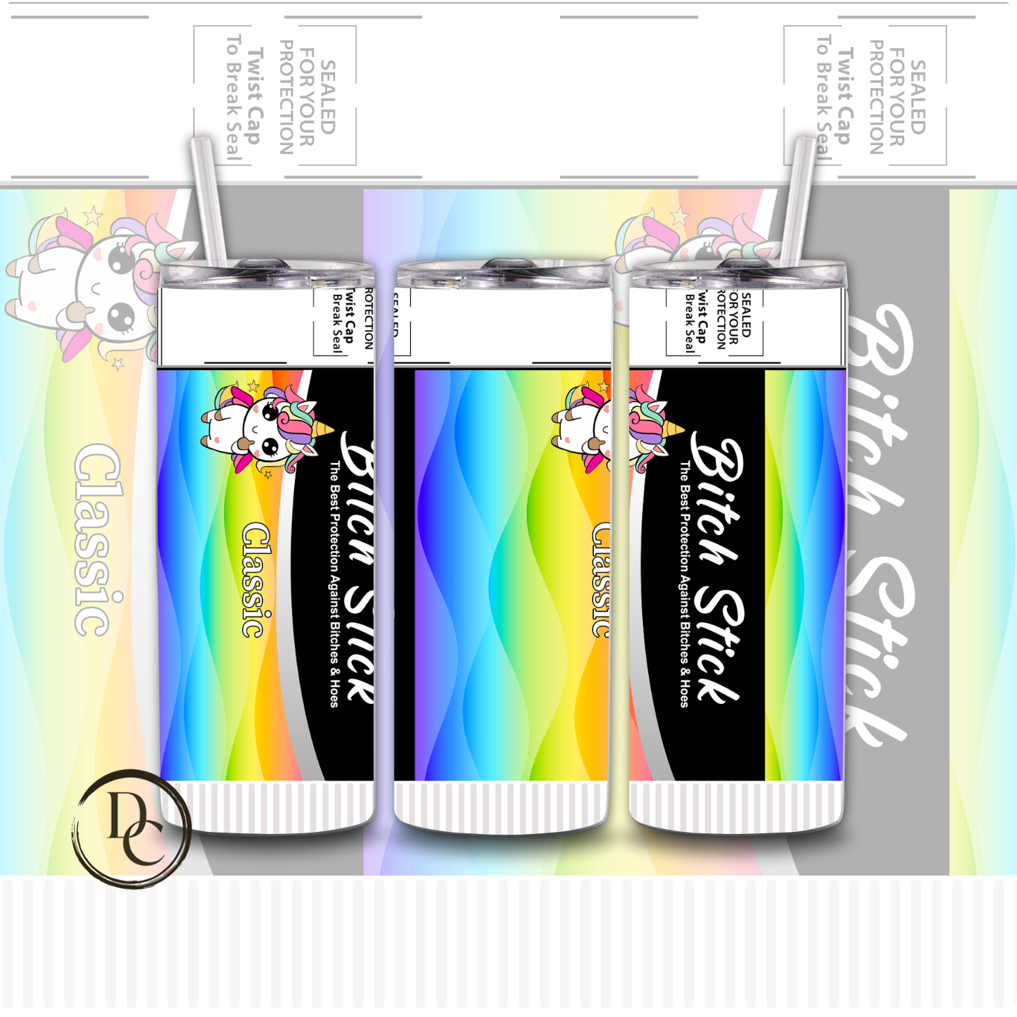 Bitch Stick 20 oz Custom Sublimation Tumbler Stainless Steel 20