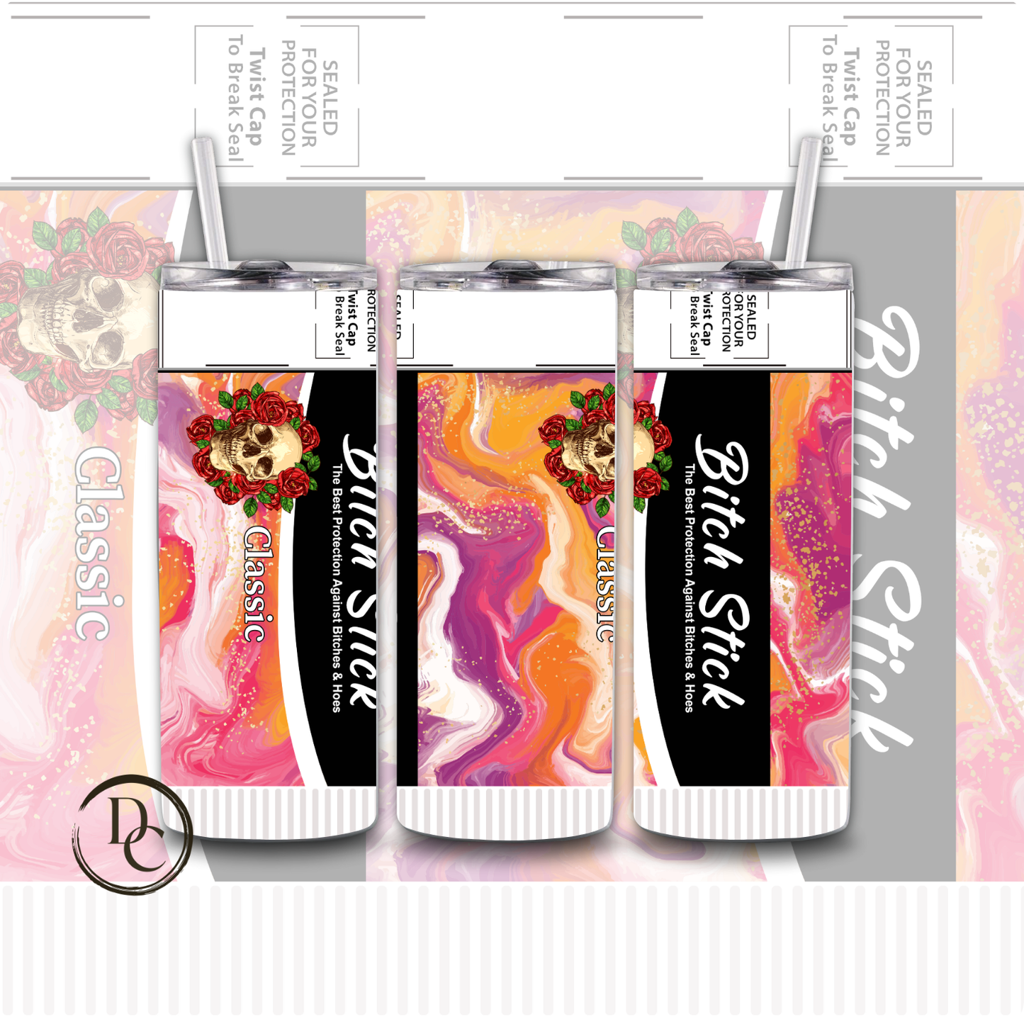 Bitch Stick 20 oz Custom Sublimation Tumbler Stainless Steel 11