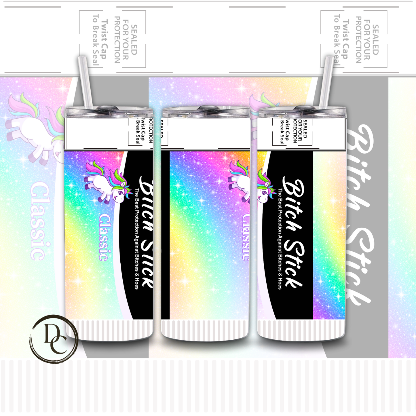 Bitch Stick 20 oz Custom Sublimation Tumbler Stainless Steel 22