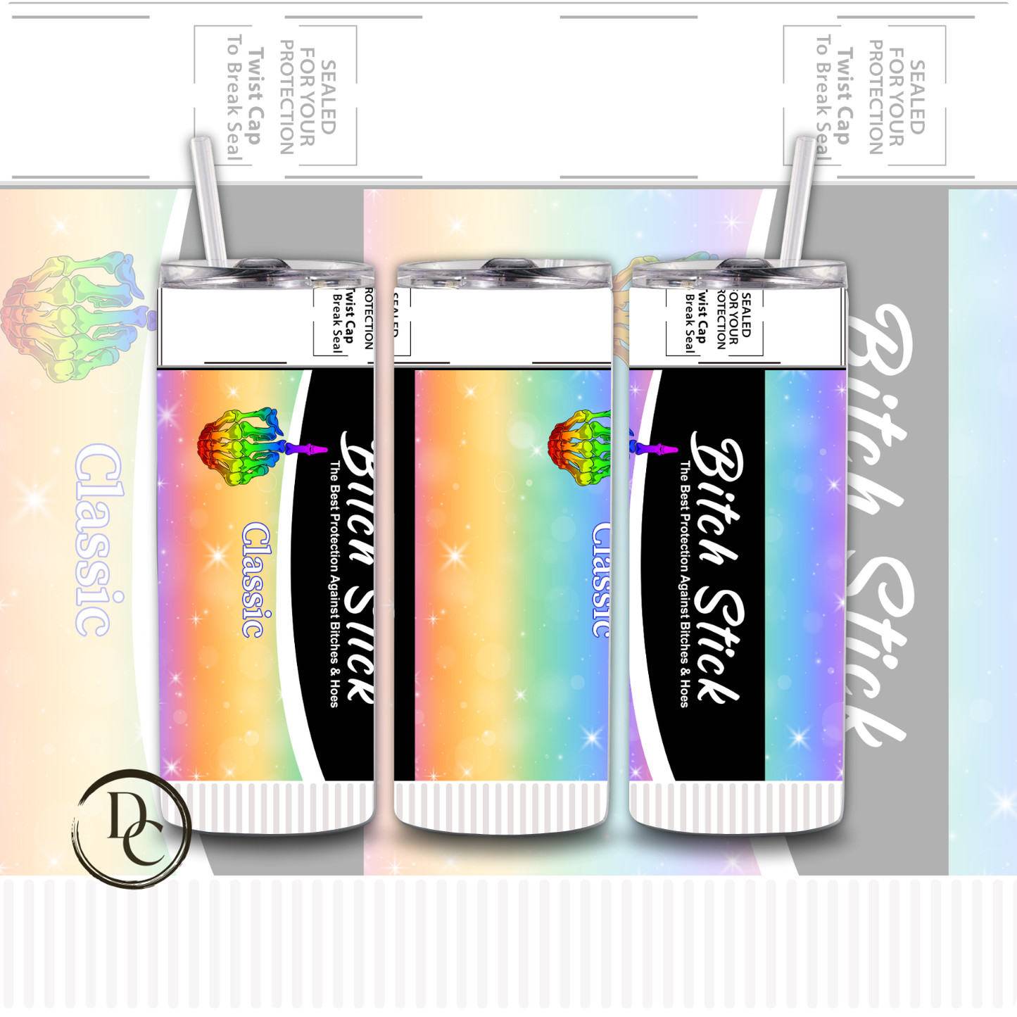 Bitch Stick 20 oz Custom Sublimation Tumbler Stainless Steel 2