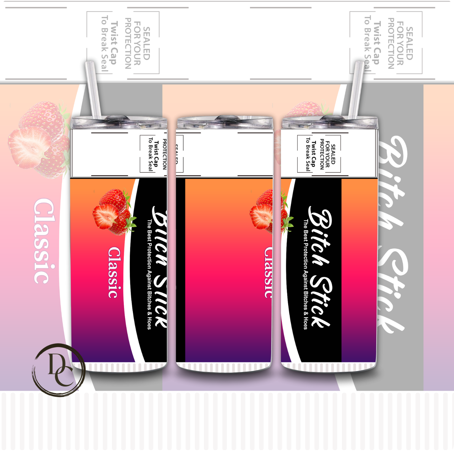 Bitch Stick 20 oz Custom Sublimation Tumbler Stainless Steel 5