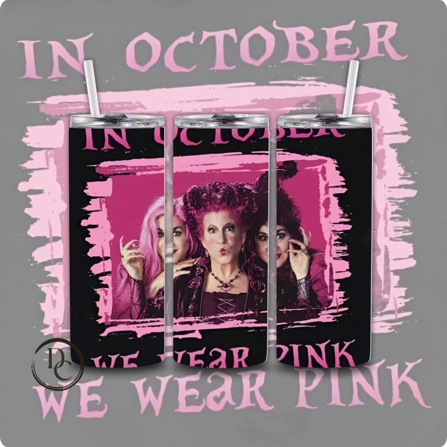 Breast Cancer 20 Oz Custom Sublimation Tumbler Stainless Steel 24