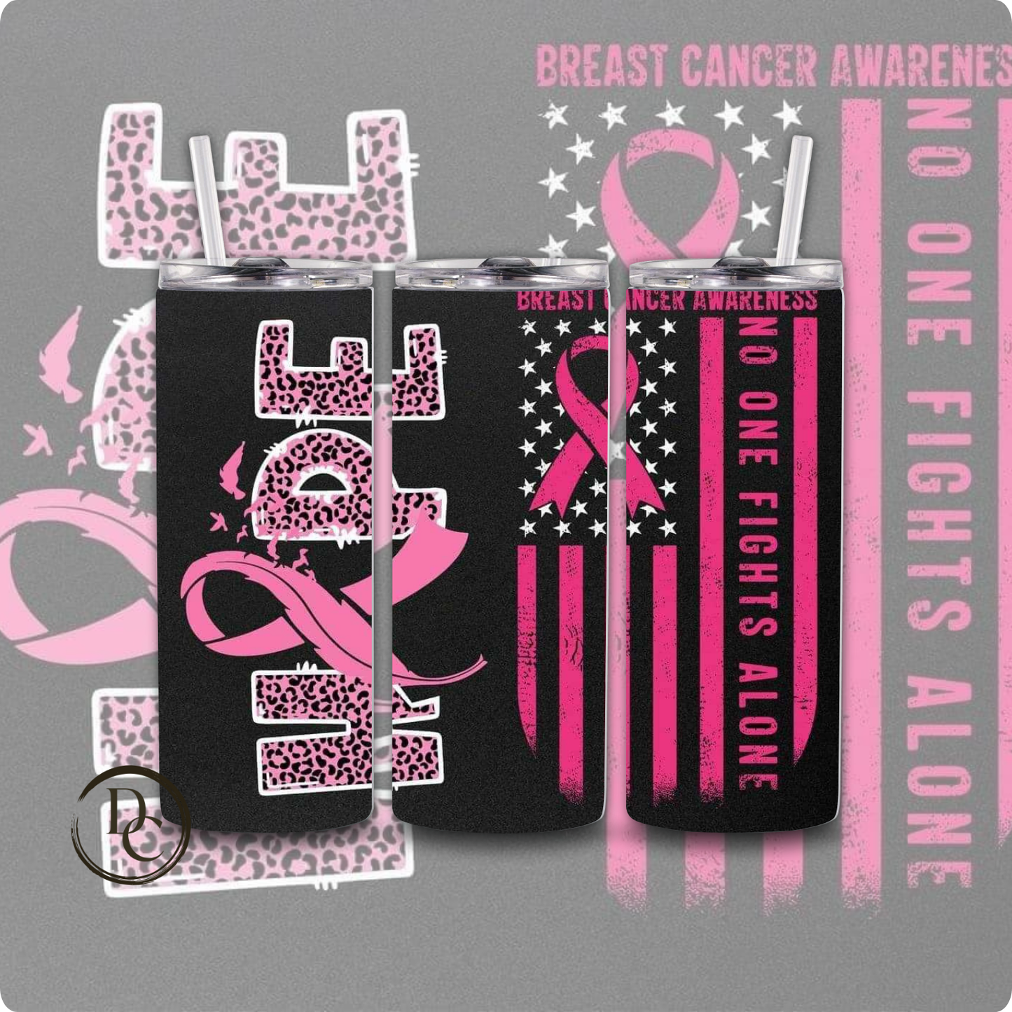 Breast Cancer 20 Custom Sublimation Tumbler Stainless SteelOz Custom Sublimation Tumbler Stainless Steel #52 STRONGER THAN THE STORM