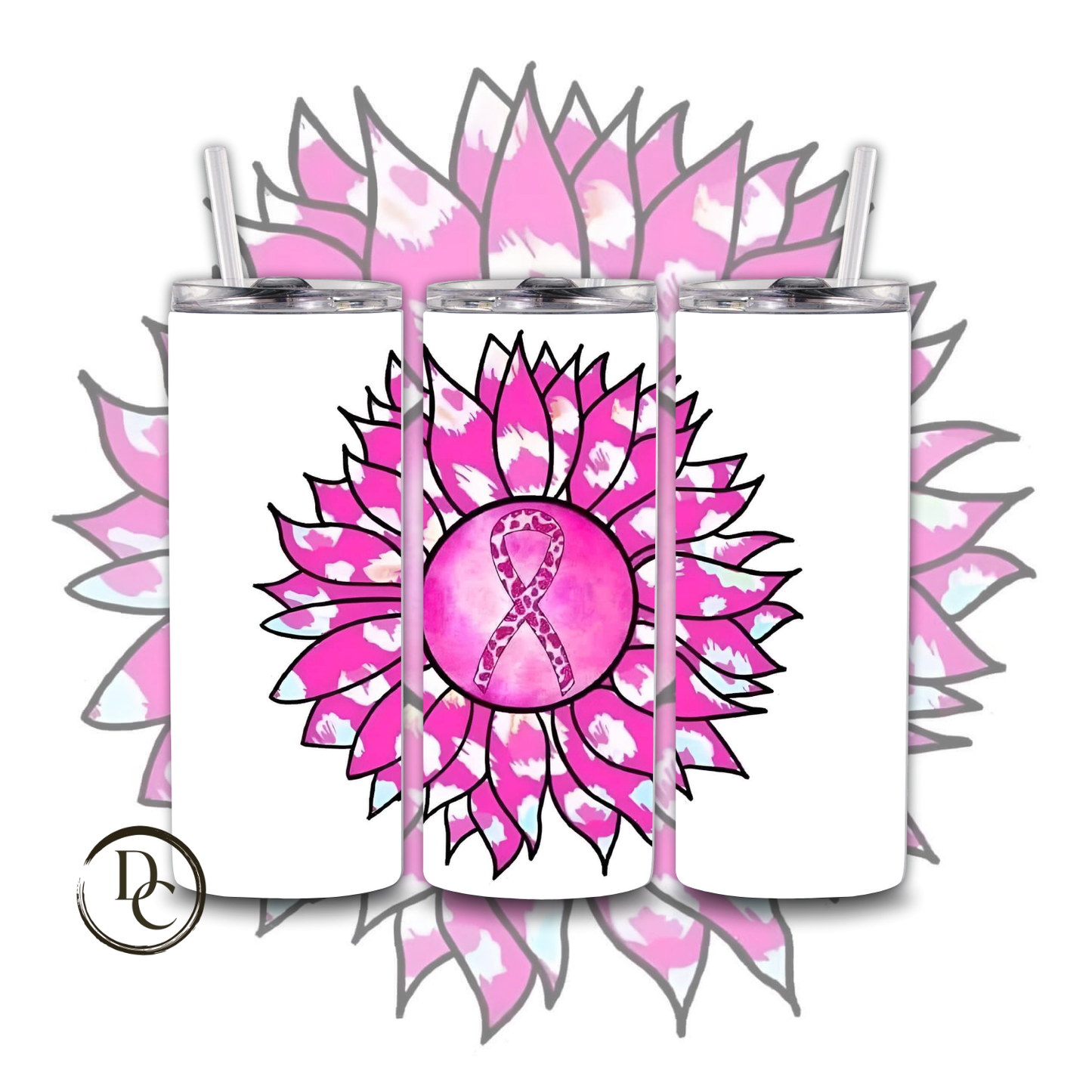 Breast Cancer 20 Oz Custom Sublimation Tumbler Stainless Steel #56 HOCUS POCUS WE WEAR PINK