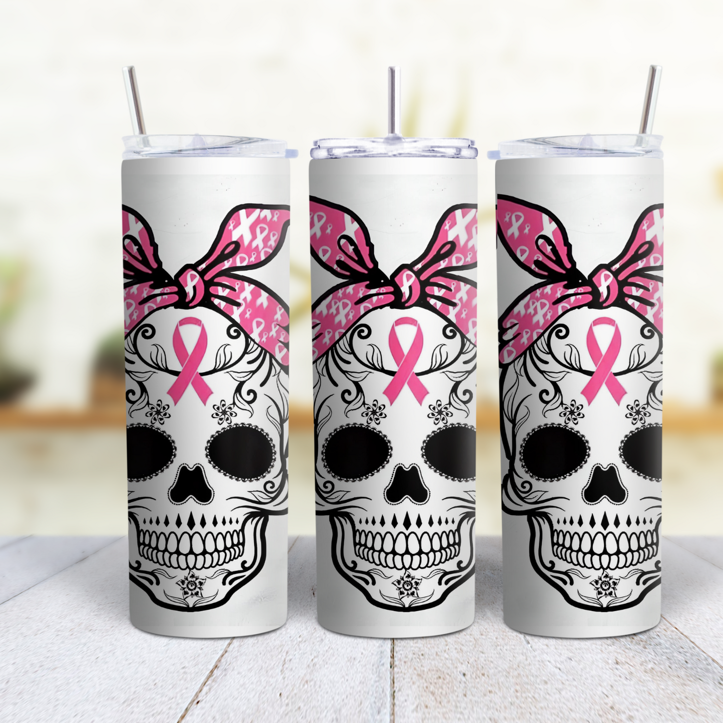 Breast Cancer 20 Oz Custom Sublimation Tumbler Stainless Steel#59