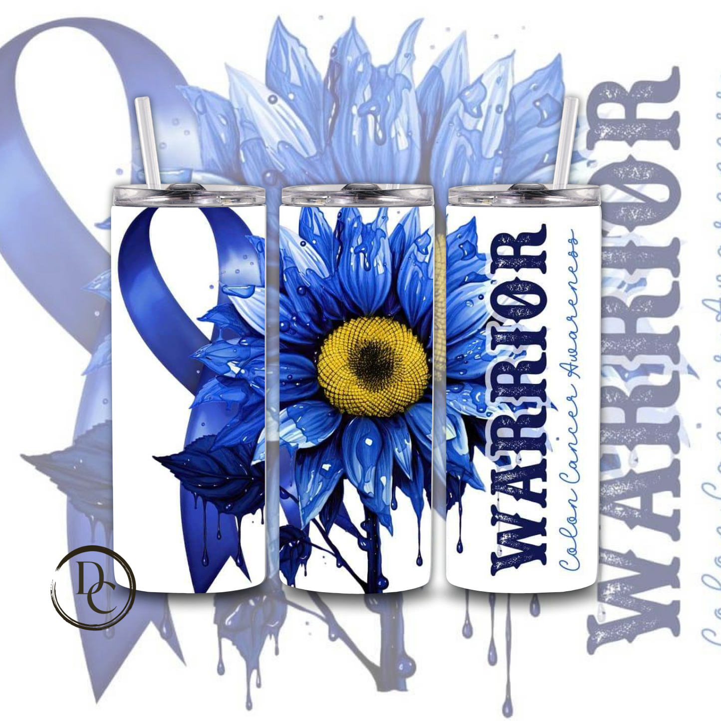 Breast Cancer 20 Oz Custom Sublimation Tumbler Stainless Steel #31 Support The Fighters/ Warriors wear PINK