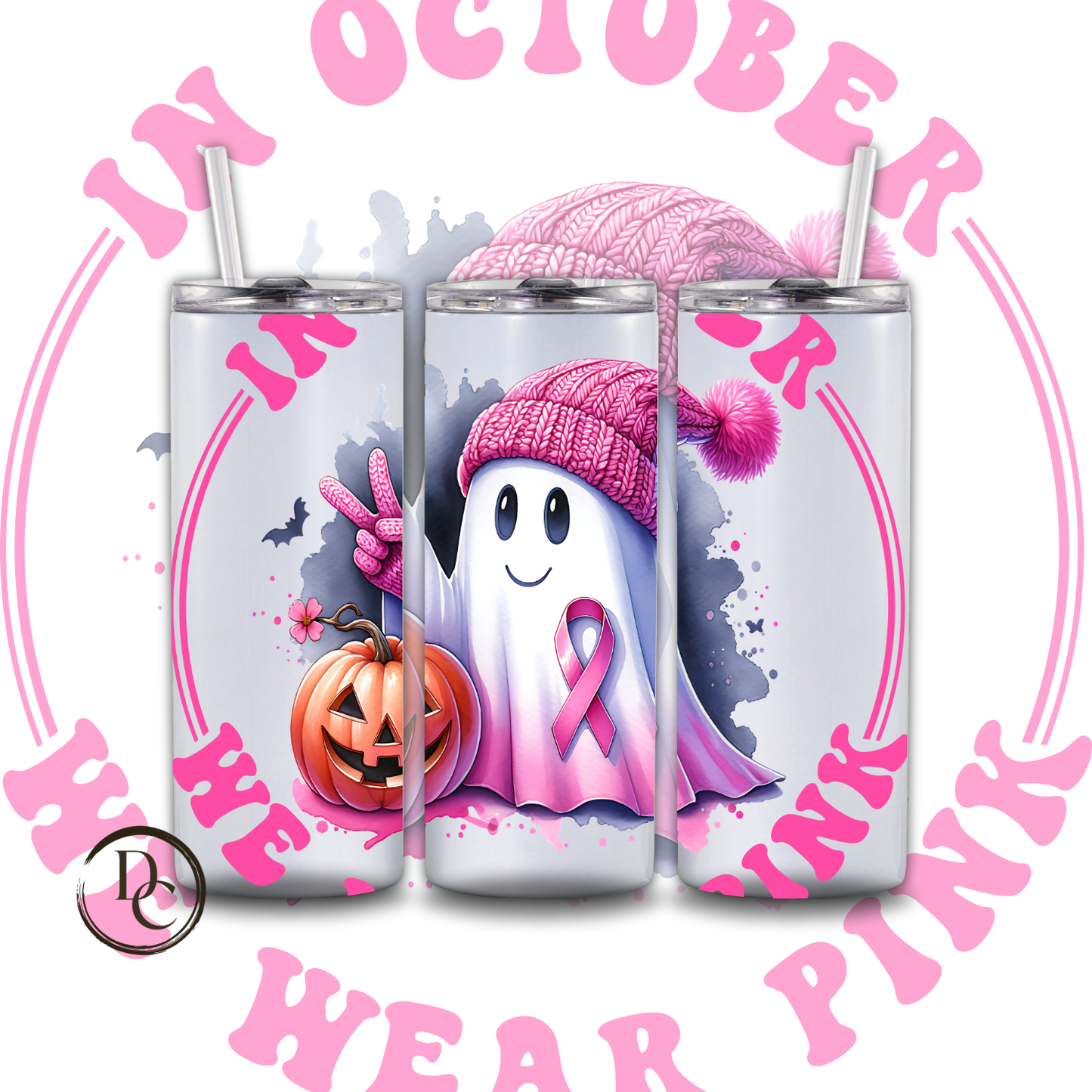 Breast Cancer 20 Oz Custom Sublimation Tumbler Stainless Steel 9 Boxing Gloves