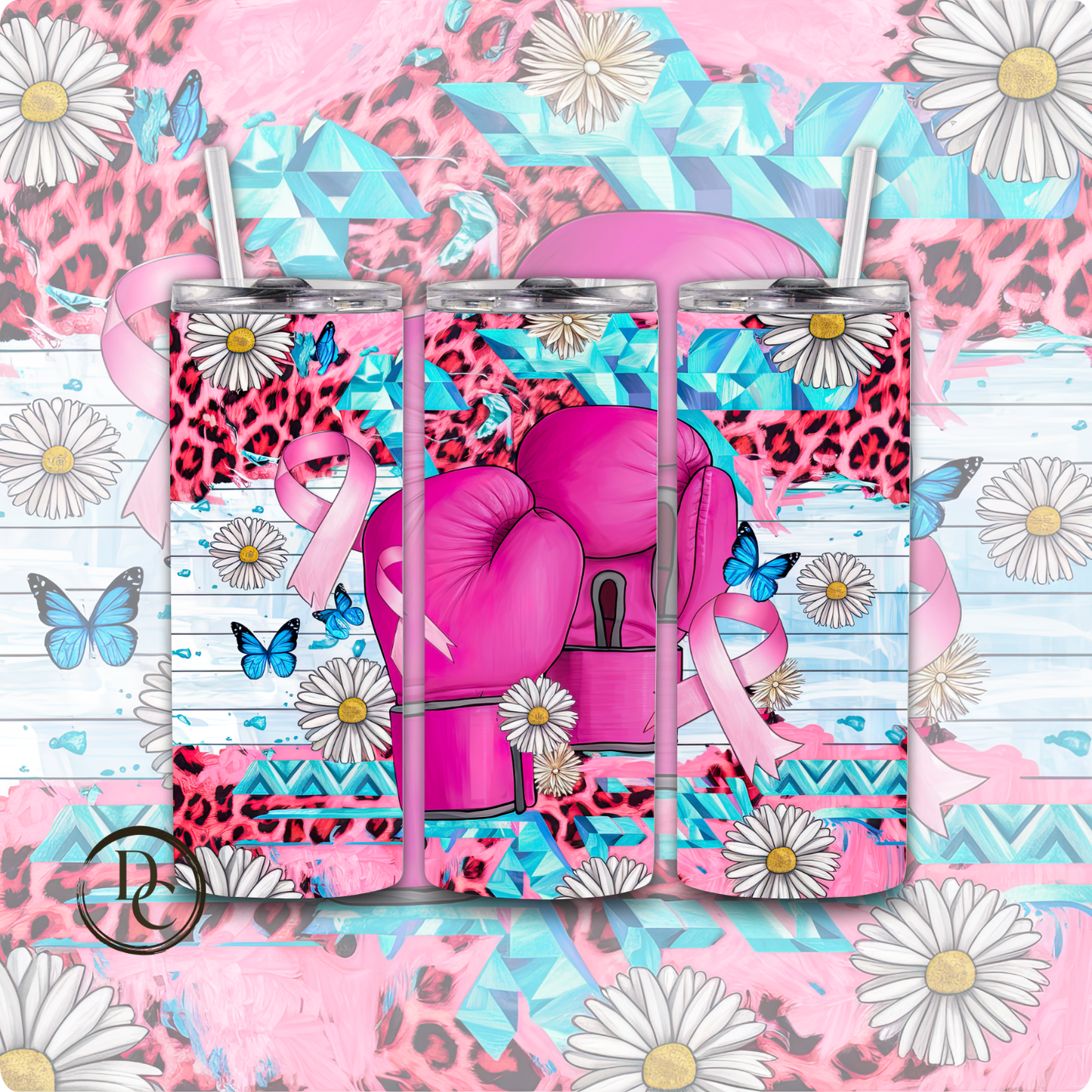 Breast Cancer 20 Oz Custom Sublimation Tumbler Stainless Steel 10 In My Support Squard ERA