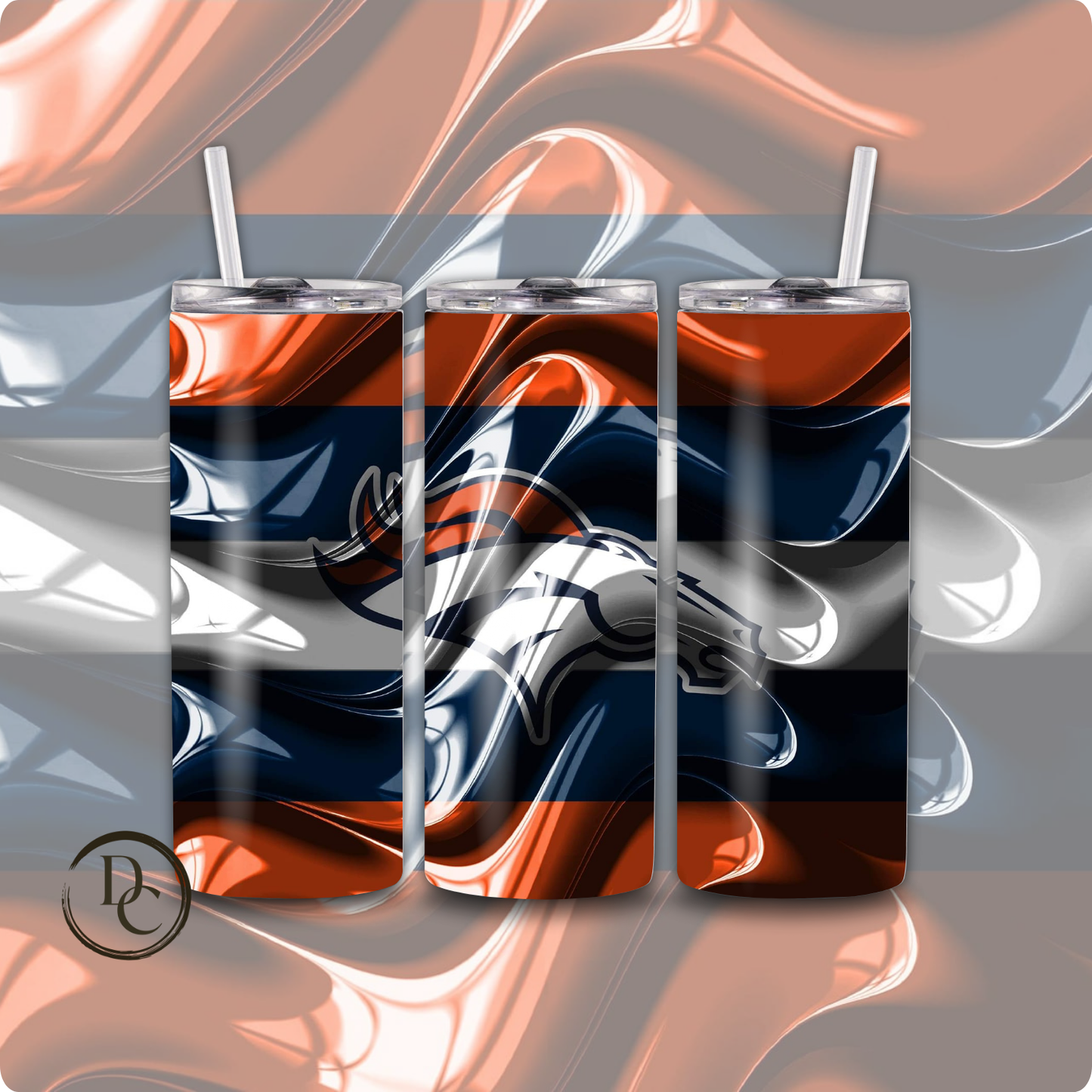 Broncos Football 20 oz Custom Sublimation Tumbler Stainless Steel# 7