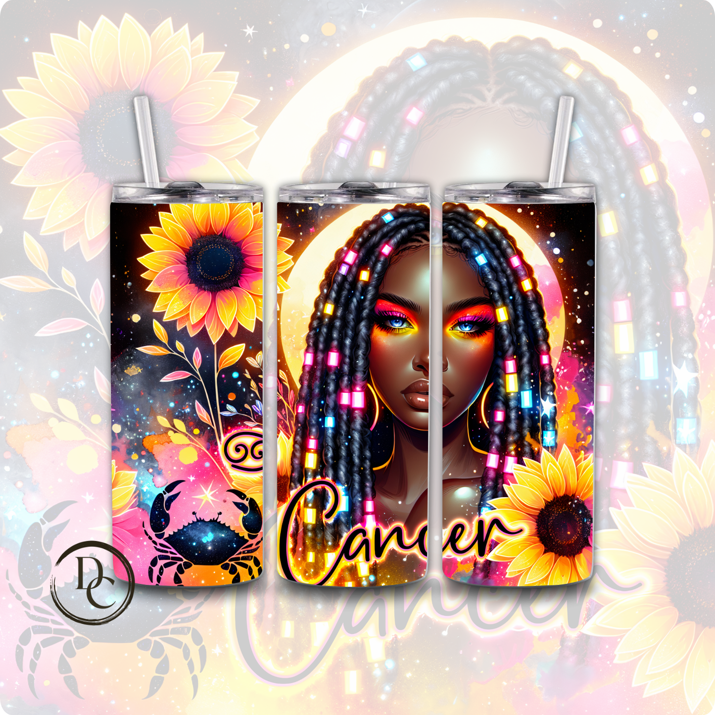 Taurus Zodiac African Women 20 oz Custom Sublimation Tumbler Stainless Steel