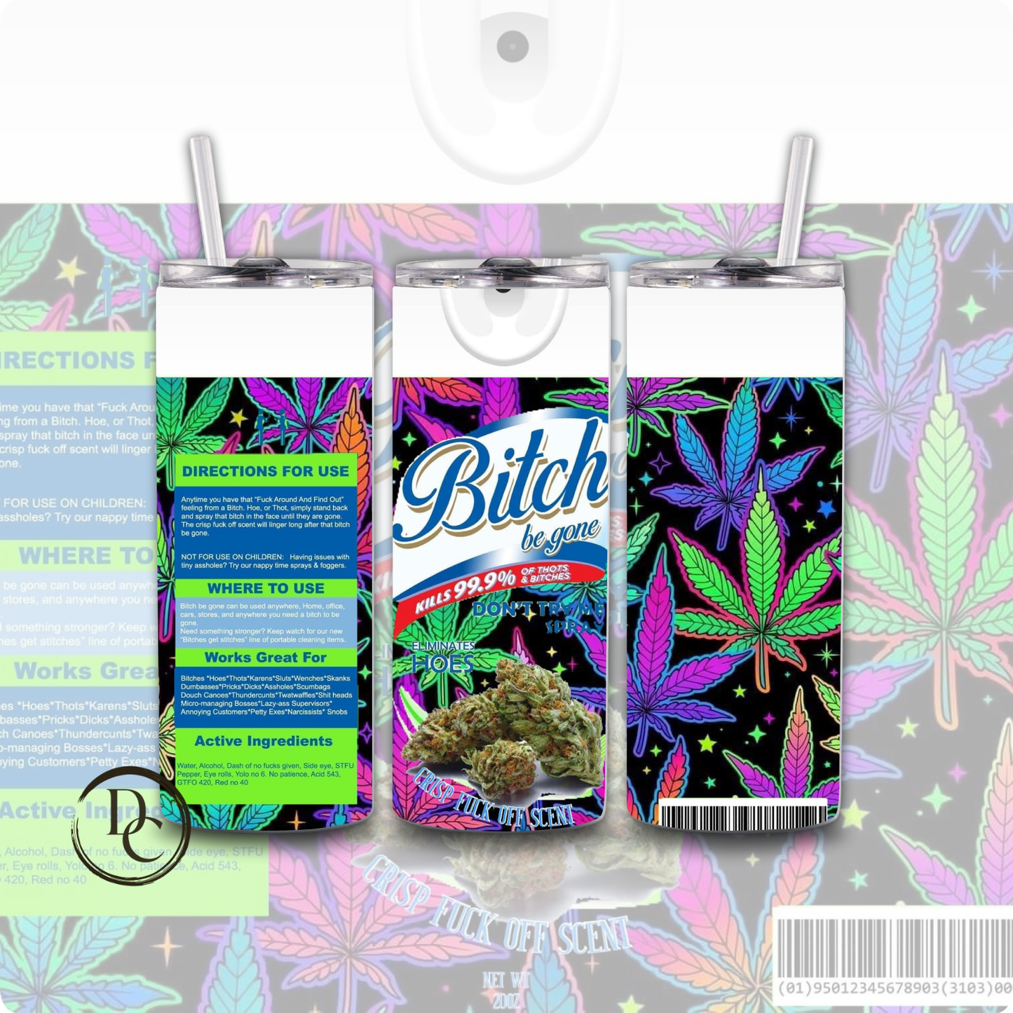 I'm A Little High Maintenance CANNABIS/ Weed /420/20 oz Custom Sublimation Tumbler Stainless Steel 22