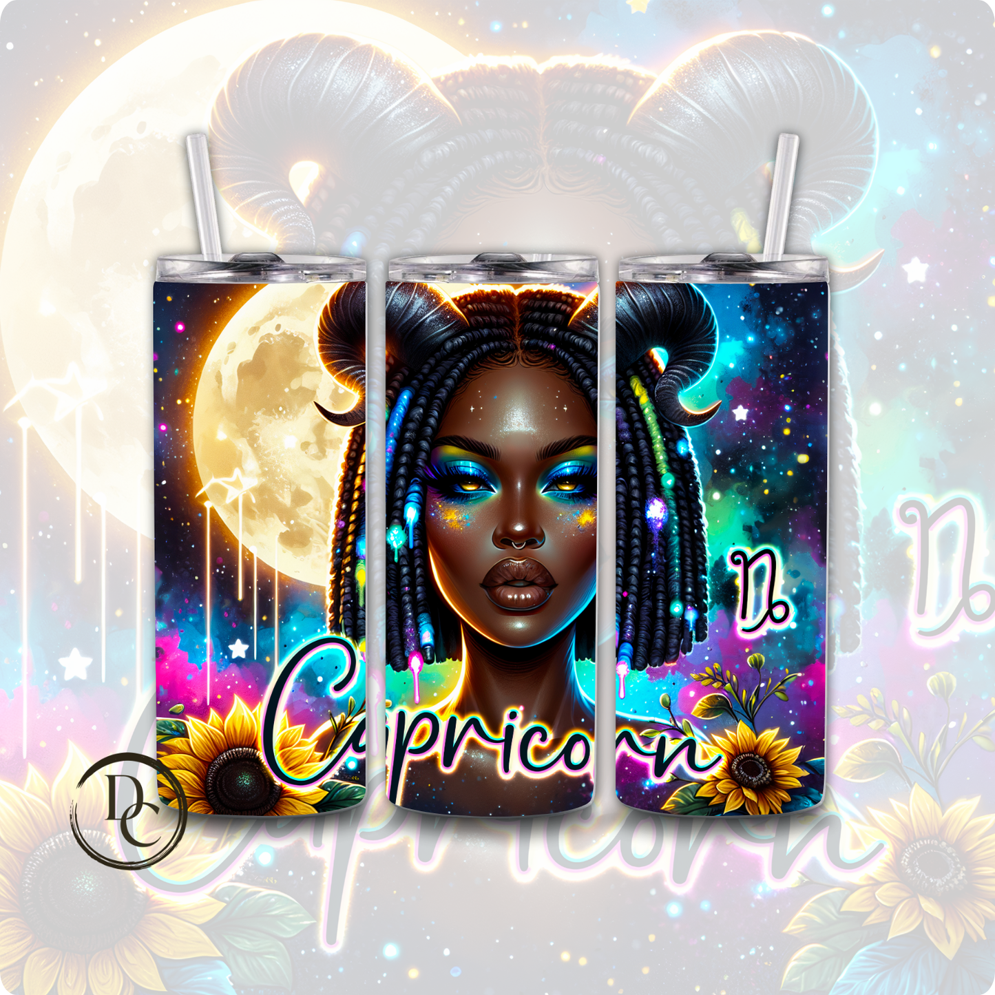 Taurus Zodiac African Women 20 oz Custom Sublimation Tumbler Stainless Steel