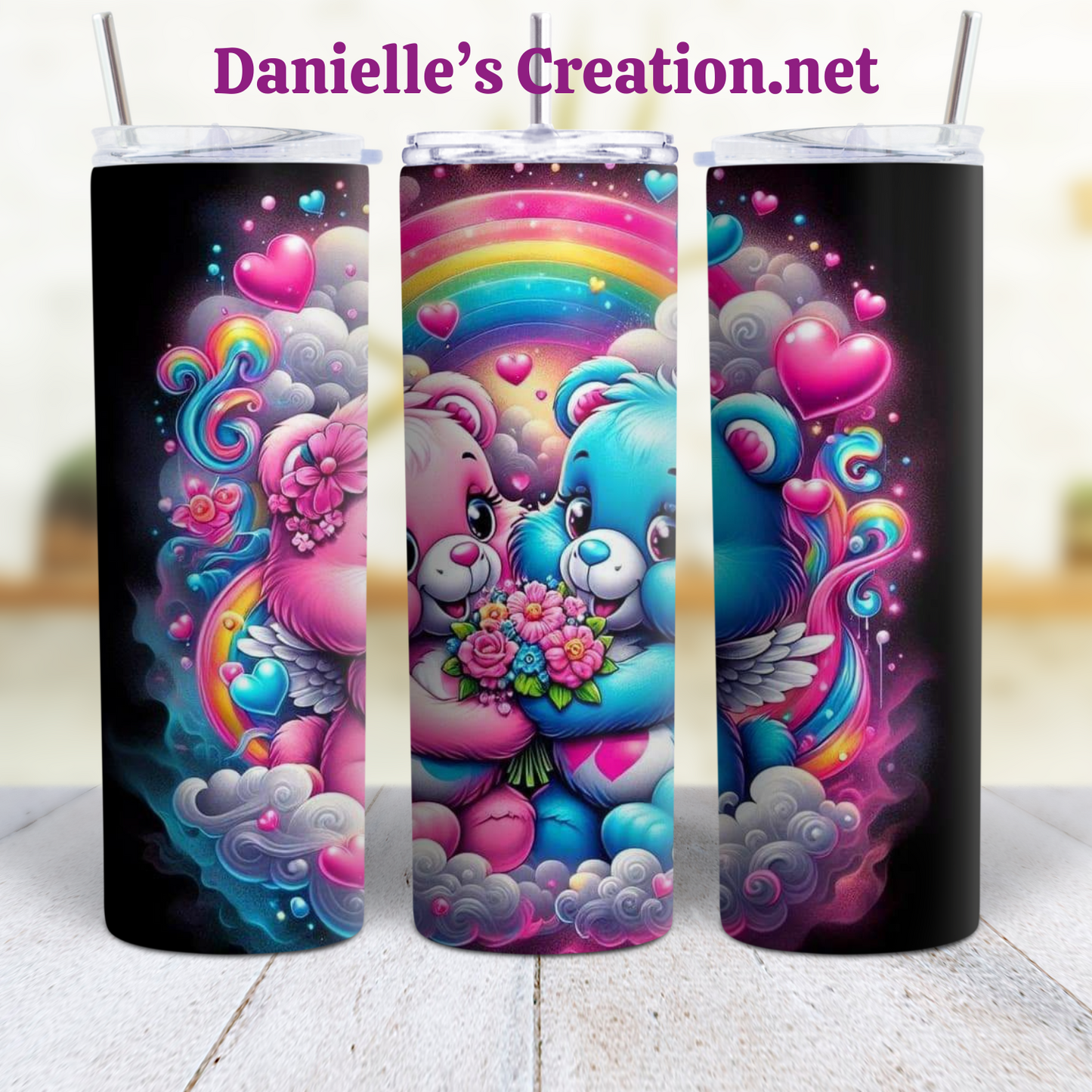 Care Bear 20 oz Custom Sublimation Tumbler Stainless Steel