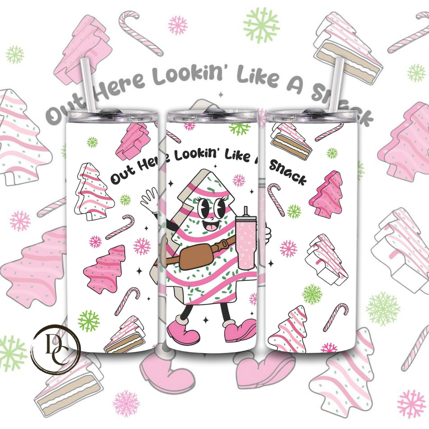 Christmas 20 Oz Custom Sublimation Tumbler Stainless Steel #11