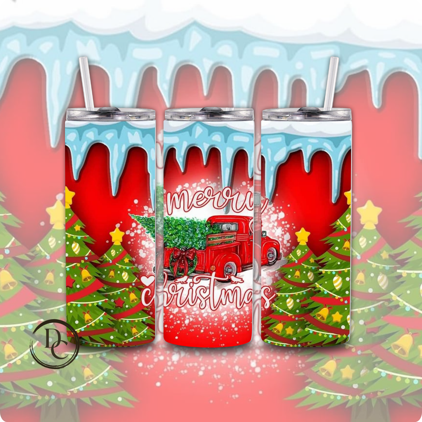 Christmas 20 Oz Custom Sublimation Tumbler Stainless Steel #14