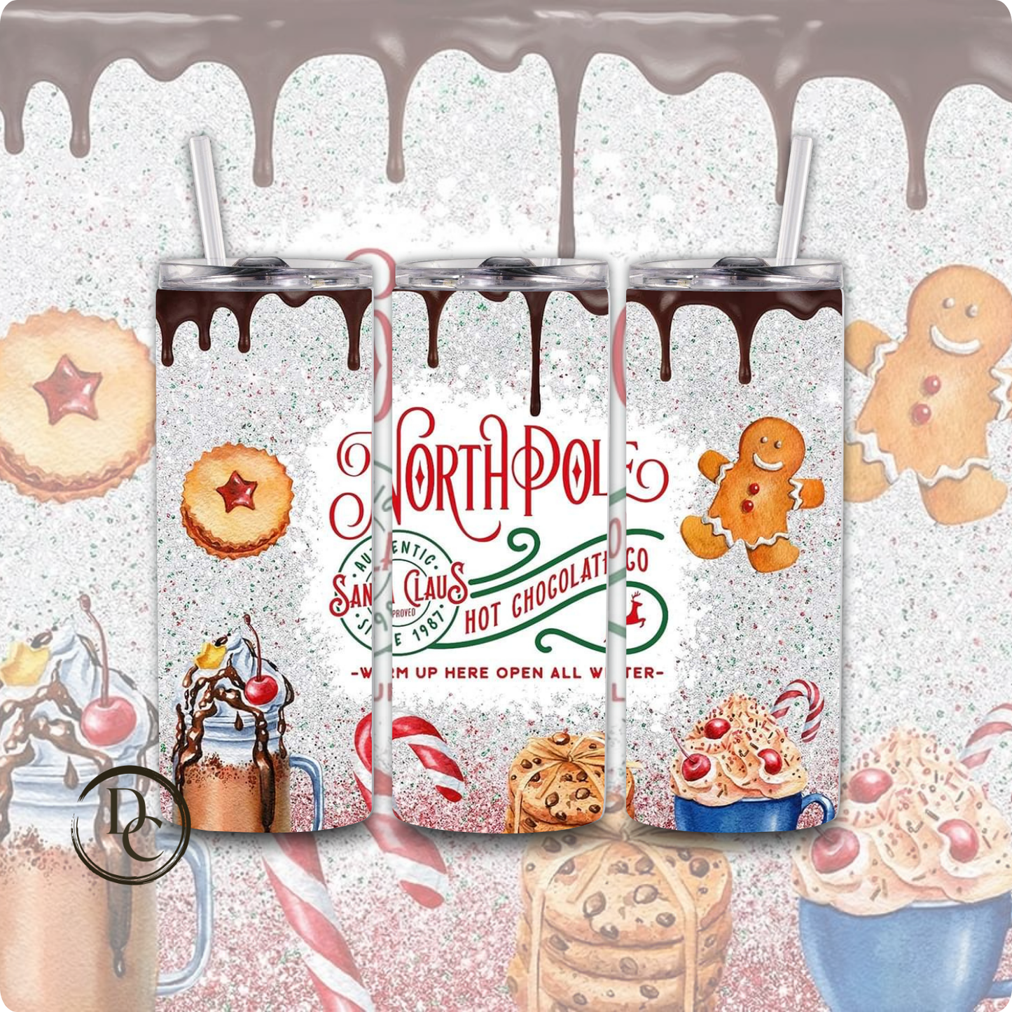 Christmas 20 Oz Custom Sublimation Tumbler Stainless Steel #18