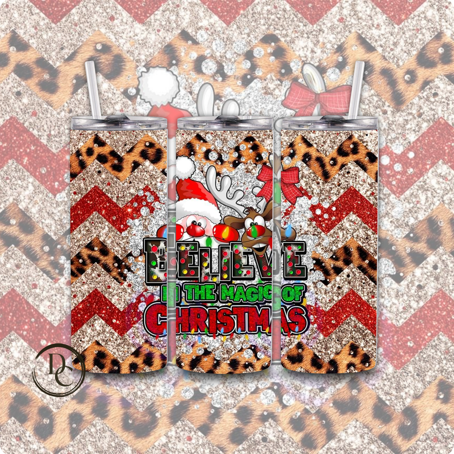 Christmas 20 Oz Custom Sublimation Tumbler Stainless Steel #1