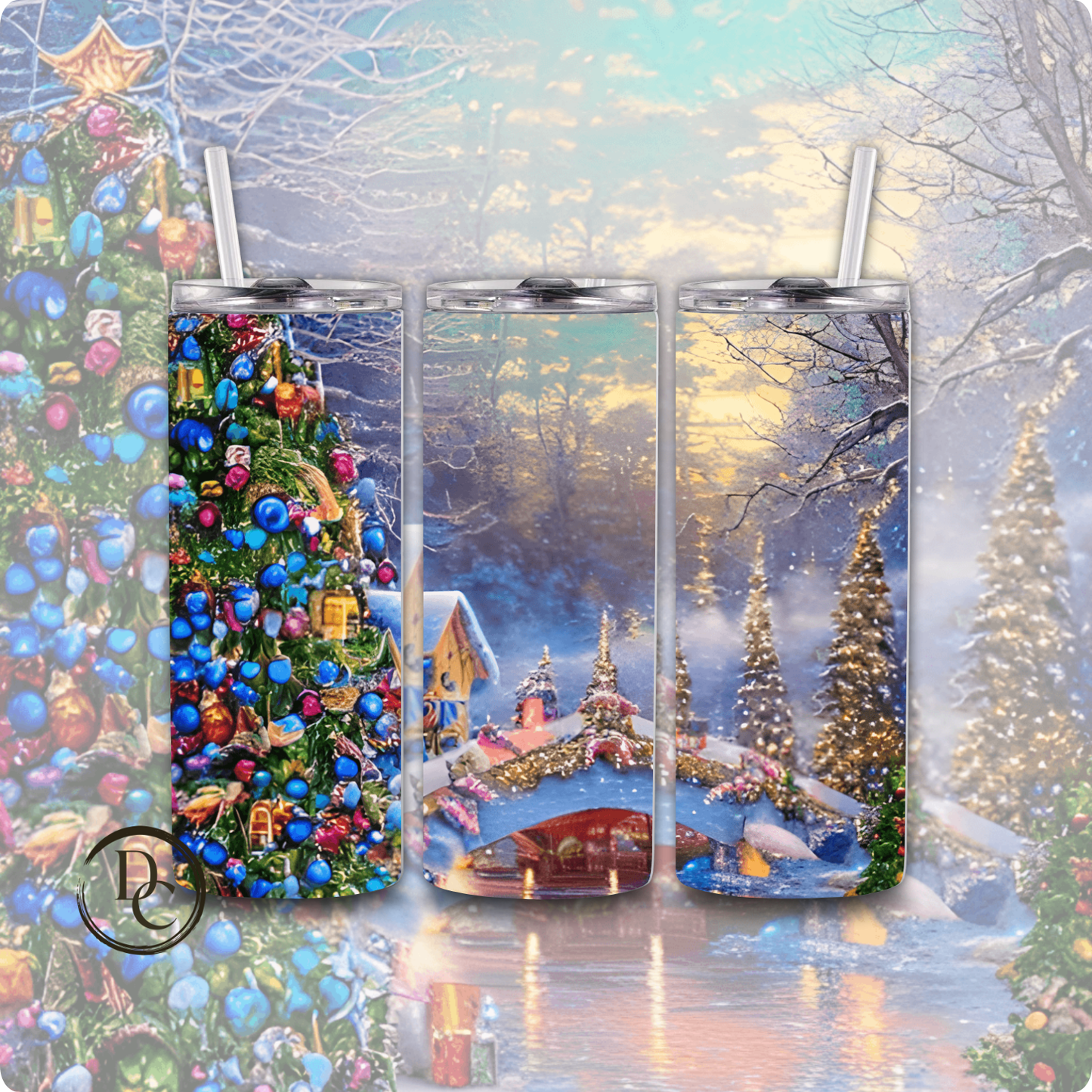 Christmas 20 Oz Custom Sublimation Tumbler Stainless Steel #26