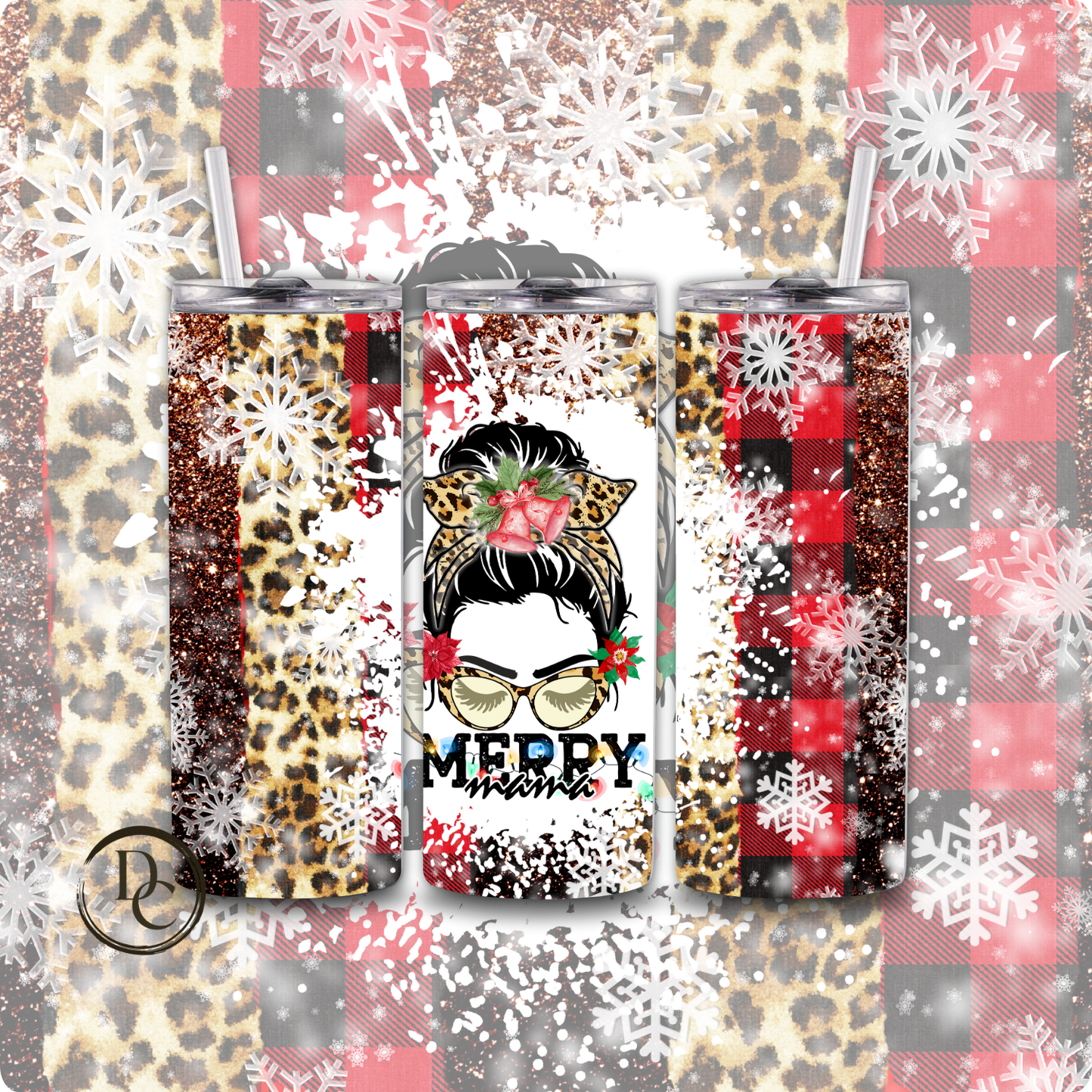 Christmas 20 Oz Custom Sublimation Tumbler Stainless Steel #27