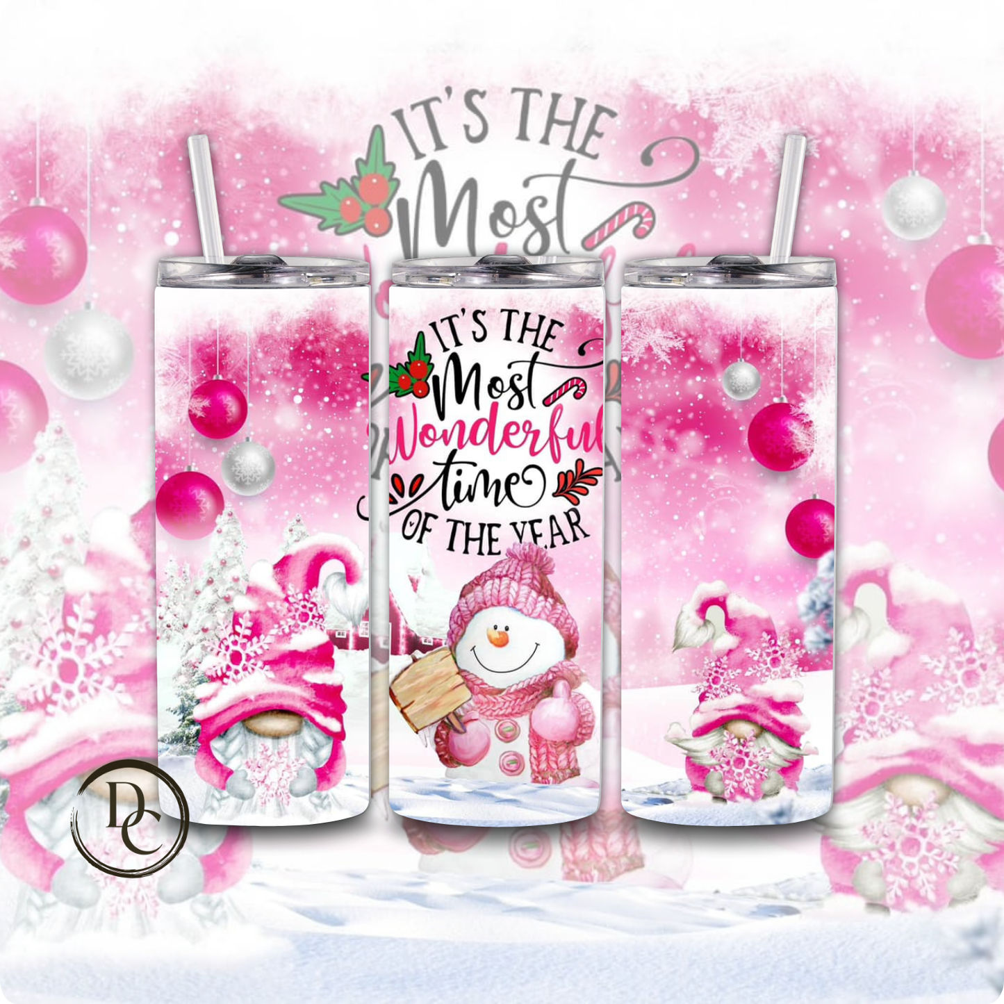 Christmas 20 Oz Custom Sublimation Tumbler Stainless Steel #29
