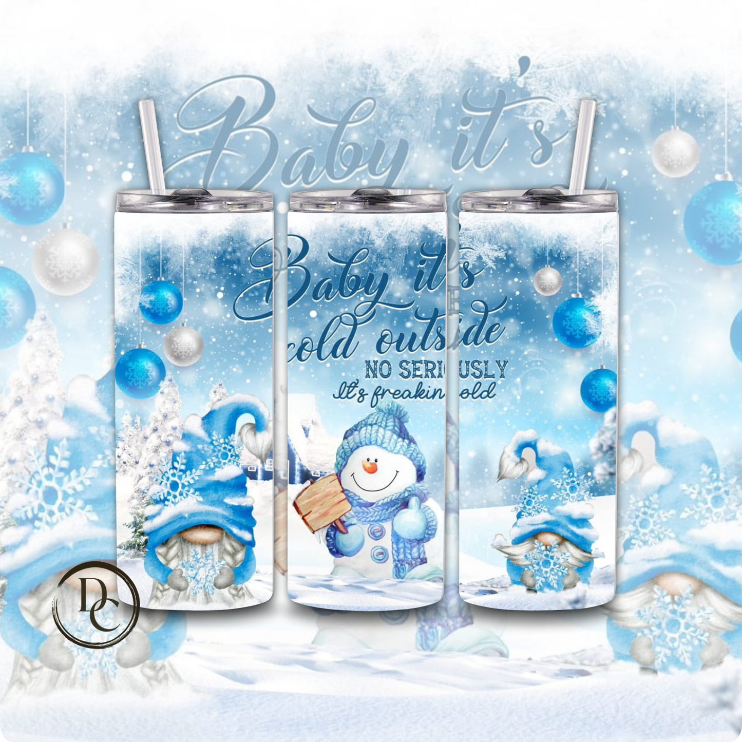 Christmas 20 Oz Custom Sublimation Tumbler Stainless Steel #30