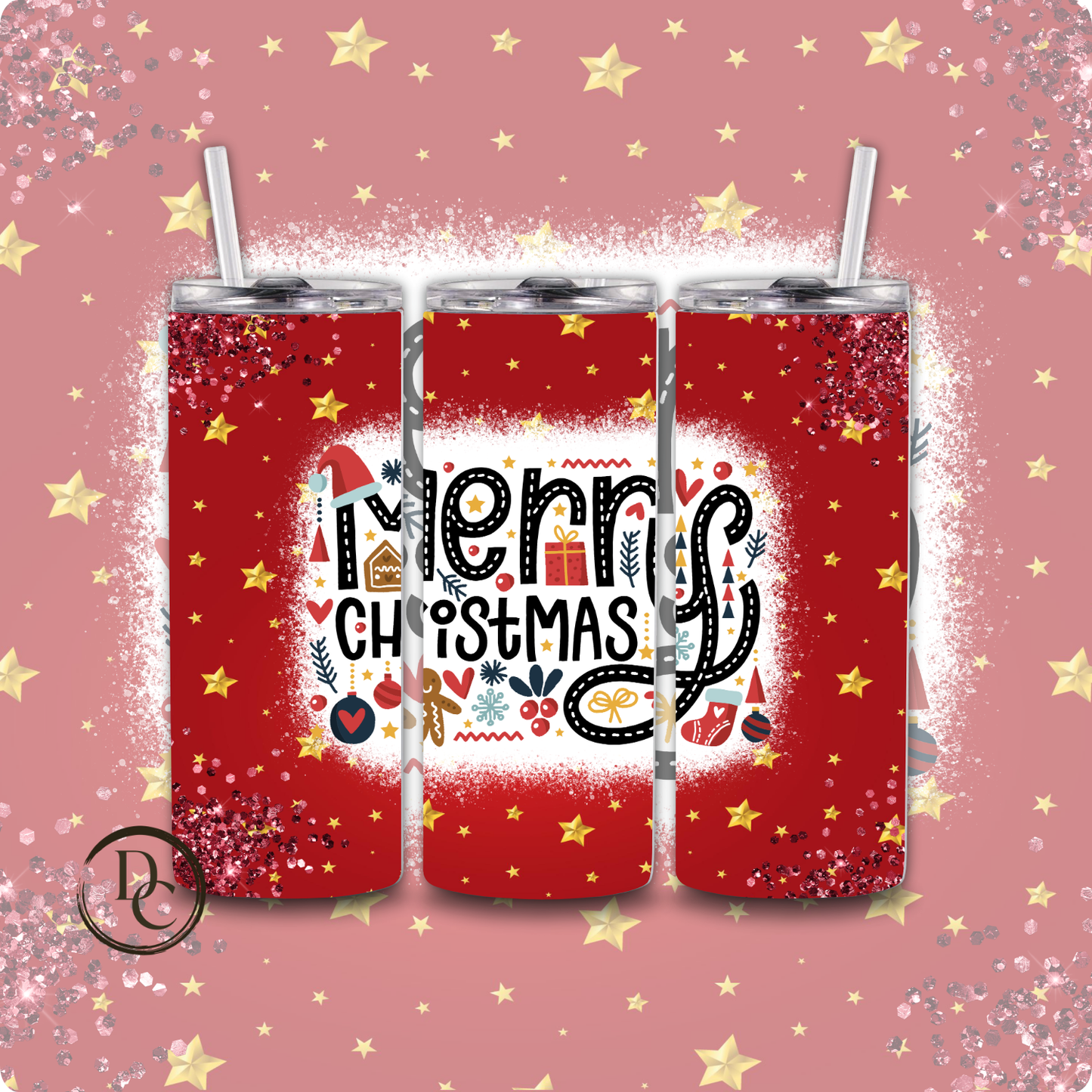 Christmas 20 Oz Custom Sublimation Tumbler Stainless Steel #3