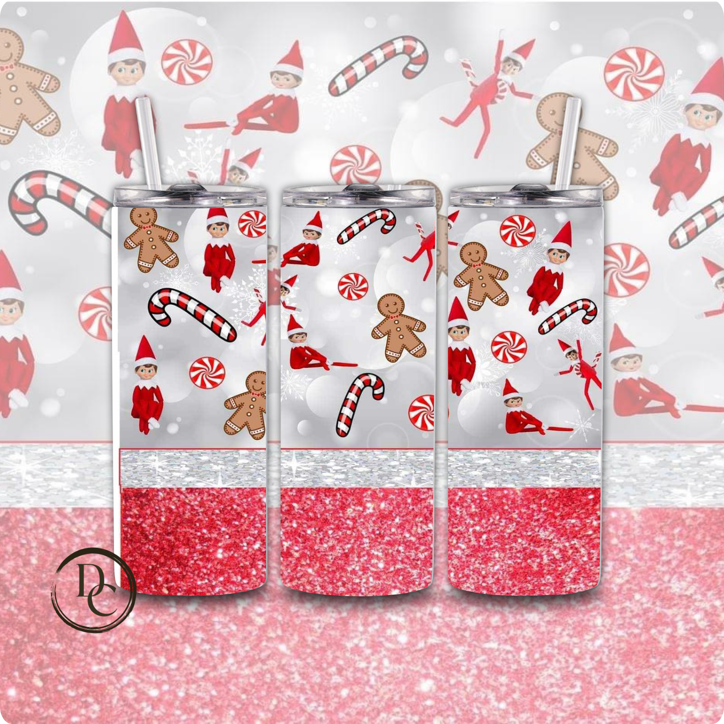 Christmas 20 Oz Custom Sublimation Tumbler Stainless Steel #33