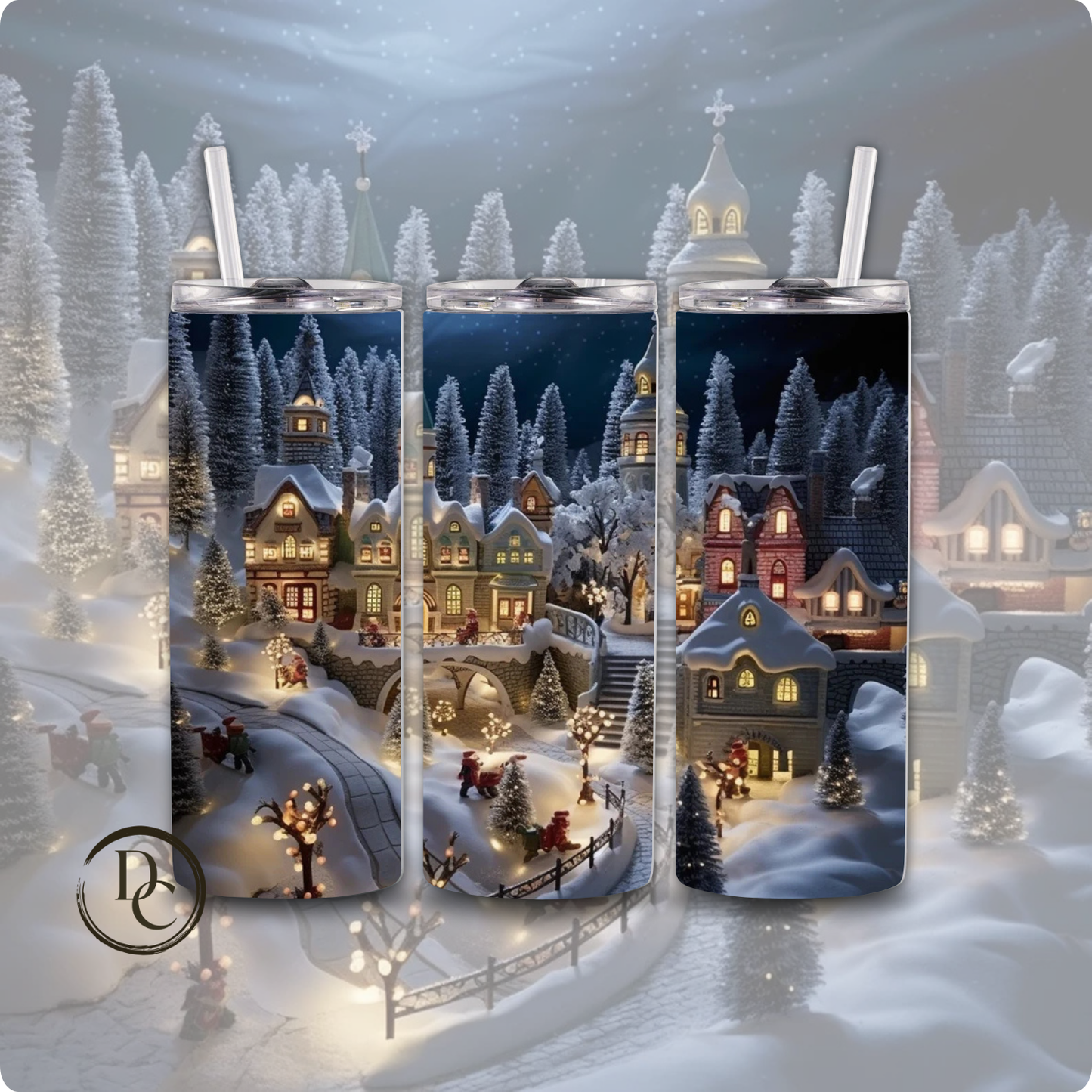Christmas 20 Oz Custom Sublimation Tumbler Stainless Steel #4