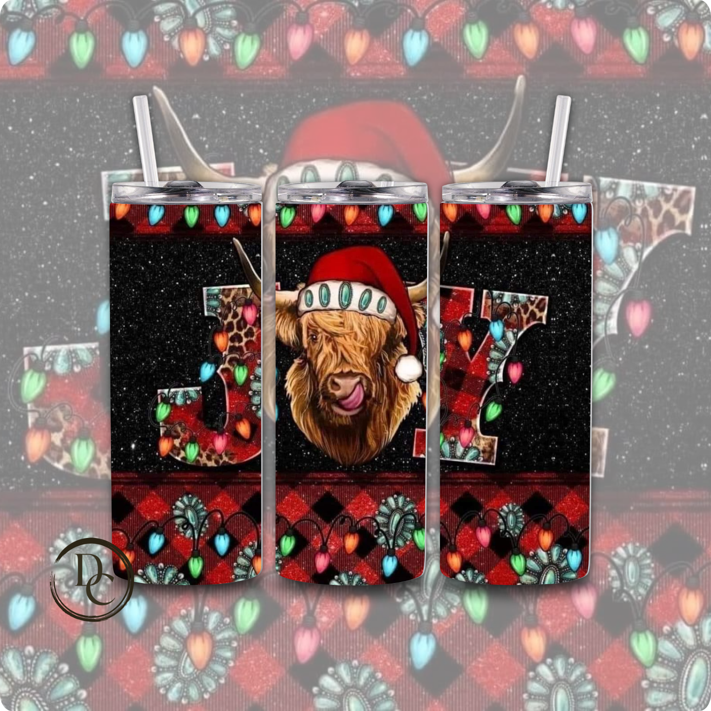 Christmas 20 Oz Custom Sublimation Tumbler Stainless Steel #44